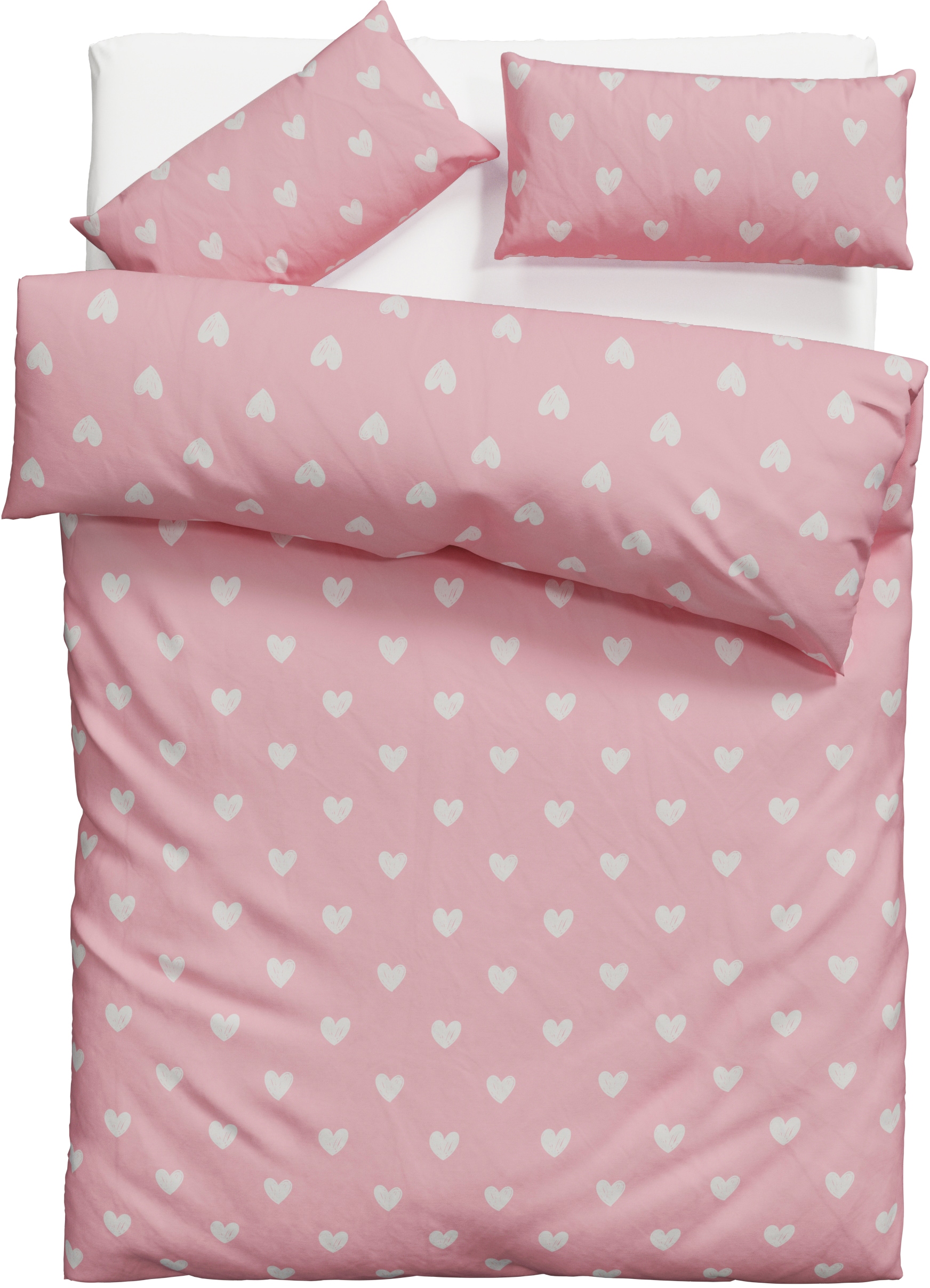 OTTO home Kinderbettwäsche »CUDDLEE« 2 tlg. in vielen Designs: Dino,Einhorn,Weltraum,Baustelle,Herz,Trecker,Safari