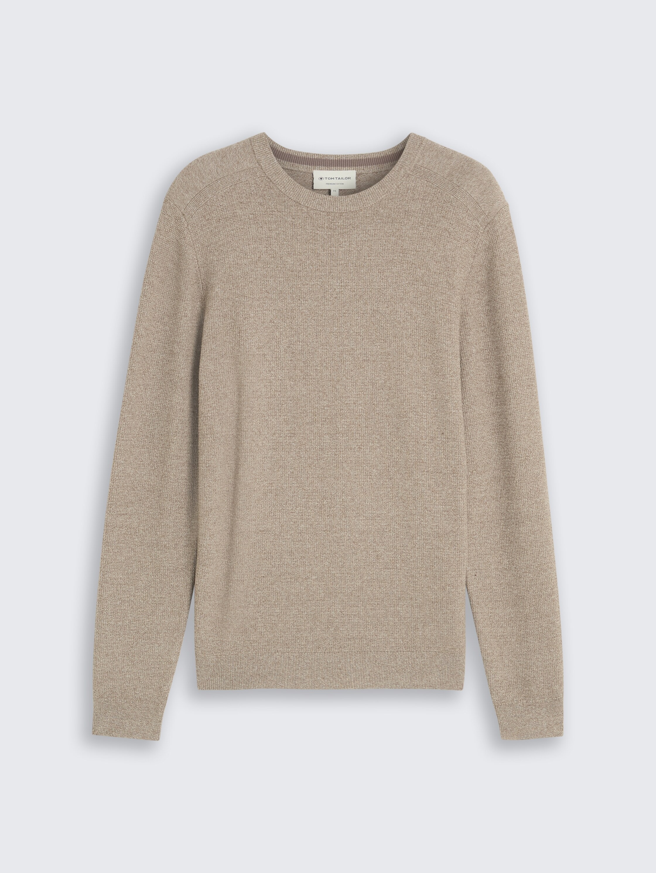 TOM TAILOR Strickpullover aus weicher Baumwolle - Rundhals