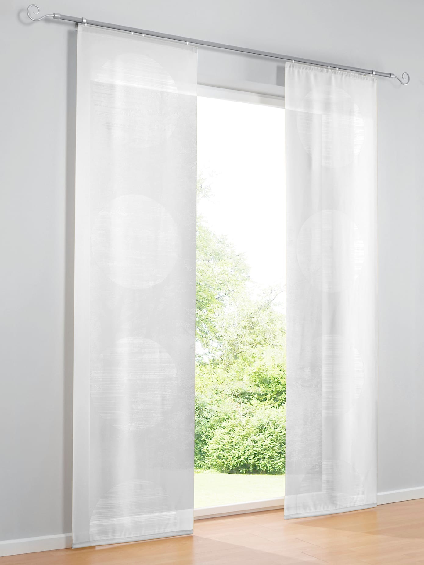 Schiebegardine HEINE HOME, B:60cm H:175cm, weiß, Polyester, Gardinen