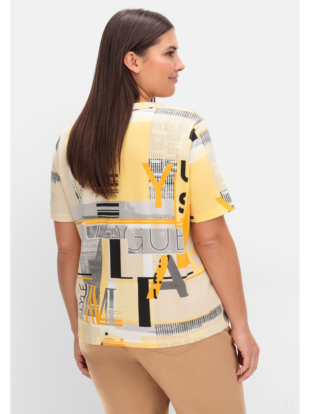 Sheego T-Shirt "Große Größen", mit Grafikprint und Knopfleiste günstig online kaufen