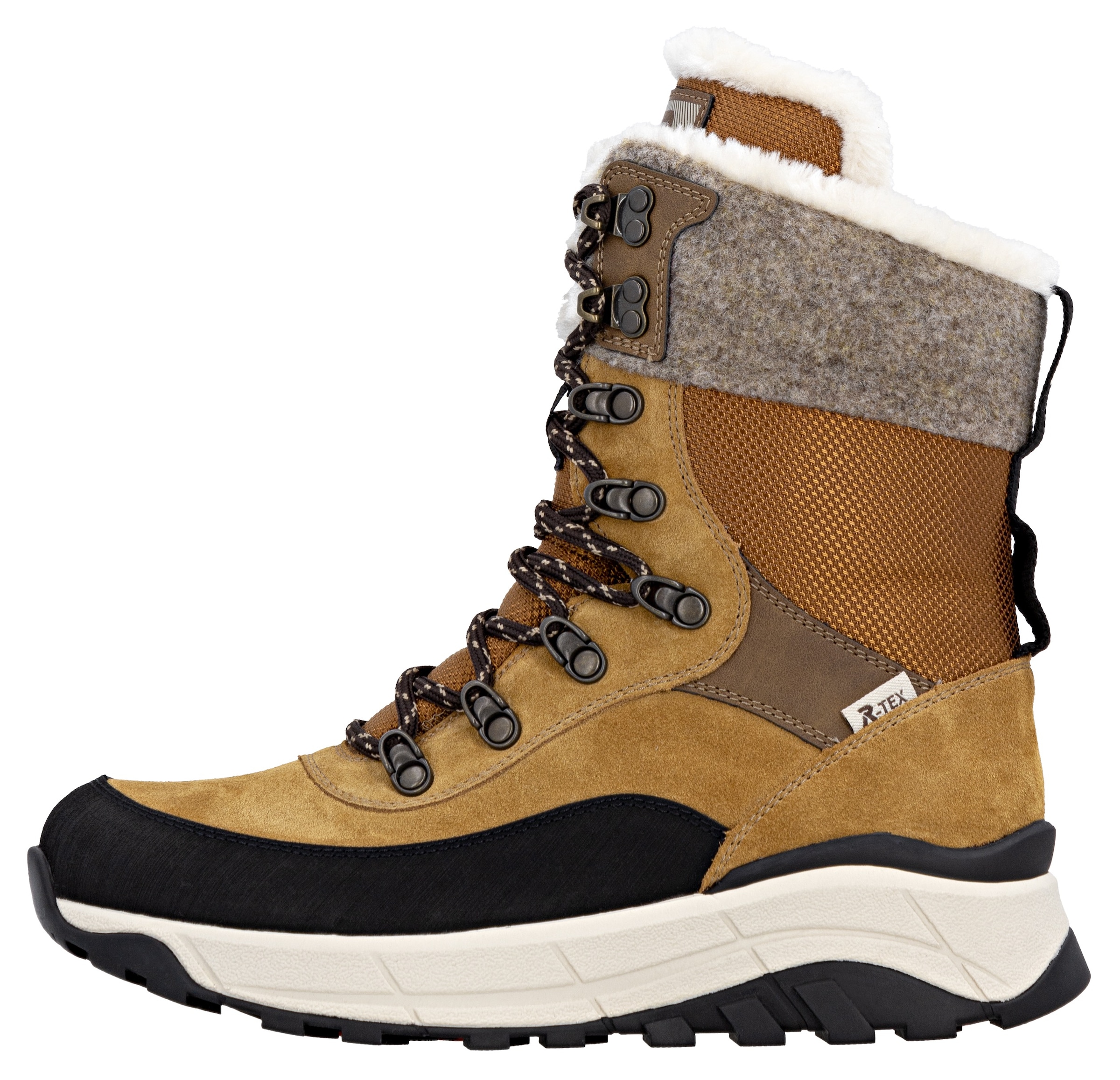 RIEKER Sport Winterboots, Schneeboots, Outdoorstiefelette, TEX Ausstattung, Fiber Grip Sohle