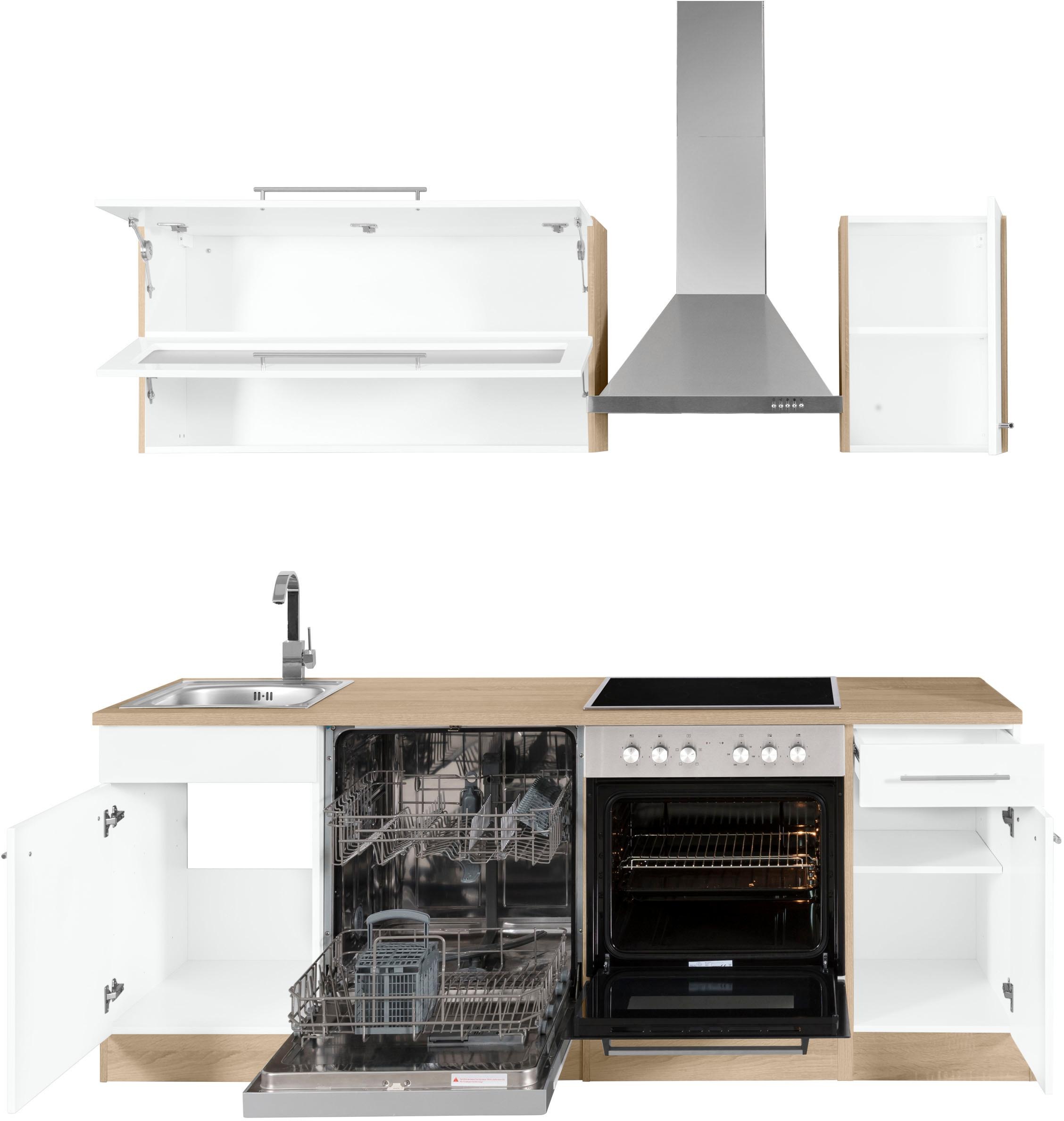 KOCHSTATION Küchenzeile »KS-Eton«, ohne E-Geräte, Breite 210 cm