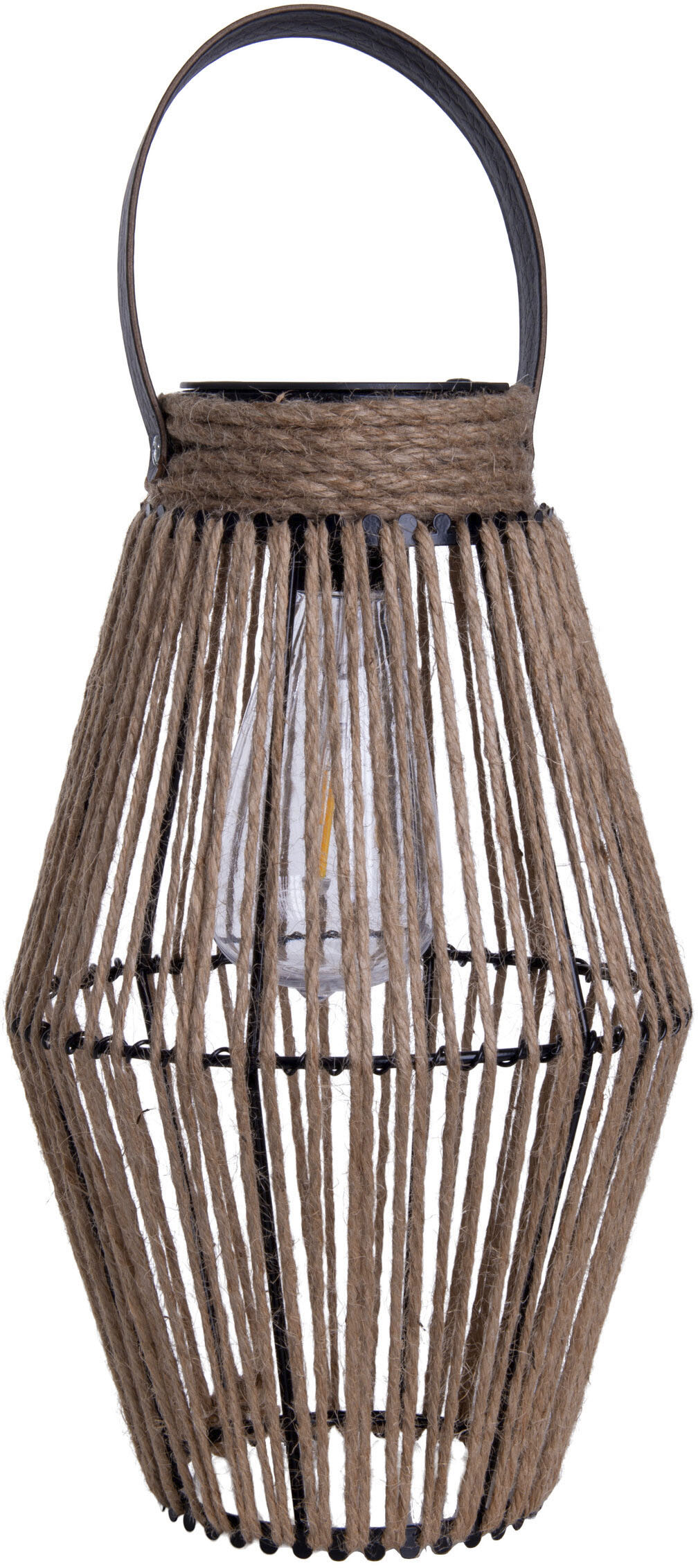 Thumbnail - näve LED Solarleuchte "Korbinian" 1 Stk. Warmweiß Schnurbespannung, inkl. Lichtbulb mit LED, warmweißes Licht, Henkel