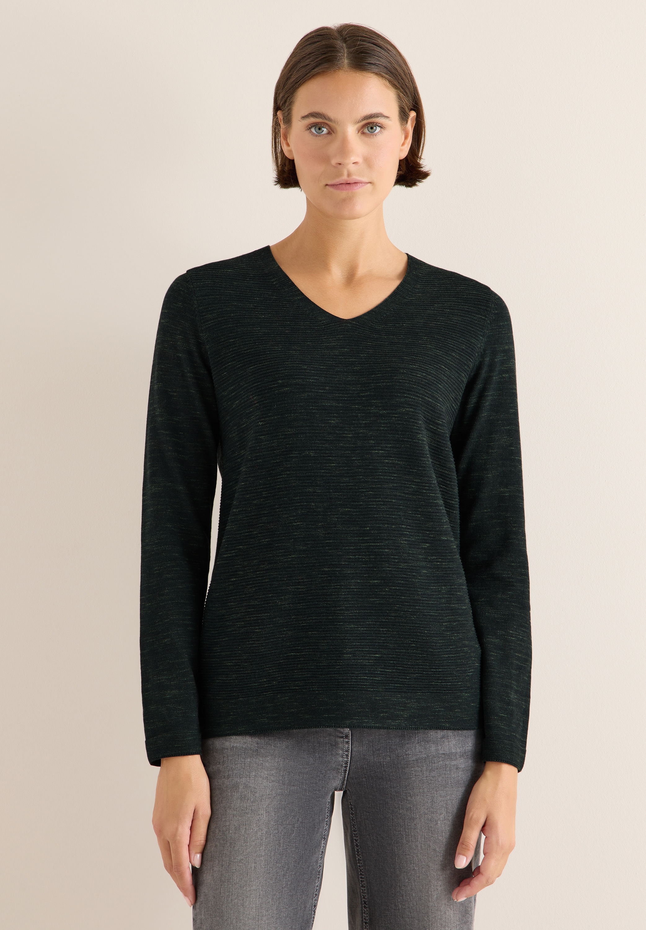 Cecil Strickpullover im Melange Look