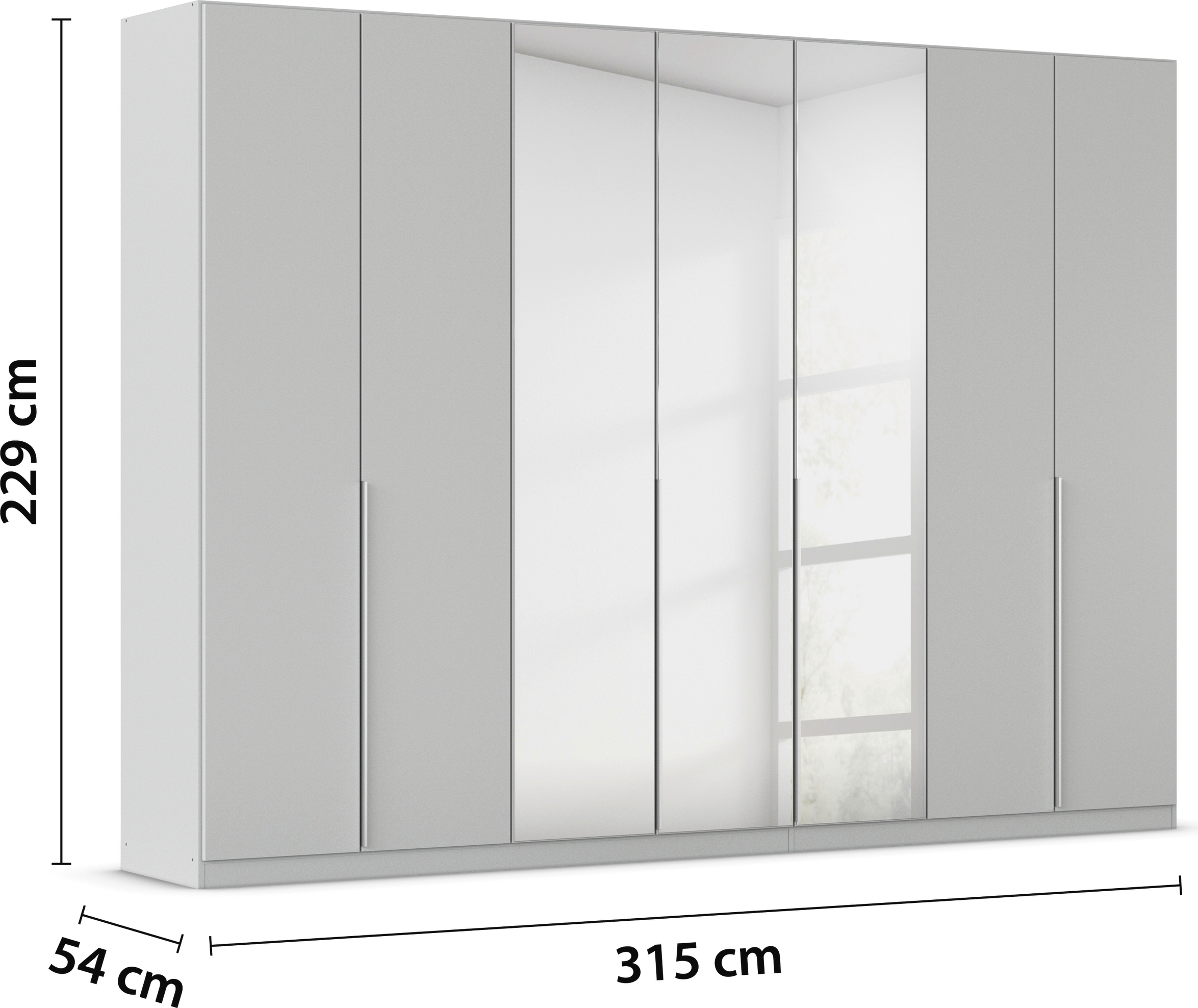 rauch Drehtürenschrank »Kleiderschrank Schrank Garderobe AGORDO mit Dekor- oder Hochglanzfront«, (in zwei Griff-Farben), durchdachte Innenausstattung, in 6 Breiten und 2 Höhen MADE IN GERMANY