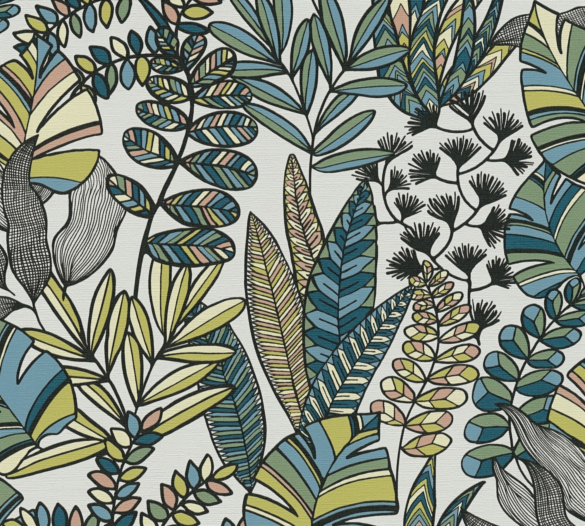 Vliestapete »Antigua Tapete Floral«, matt, Pflanzen Tapete mit Blättern Retro Bunt