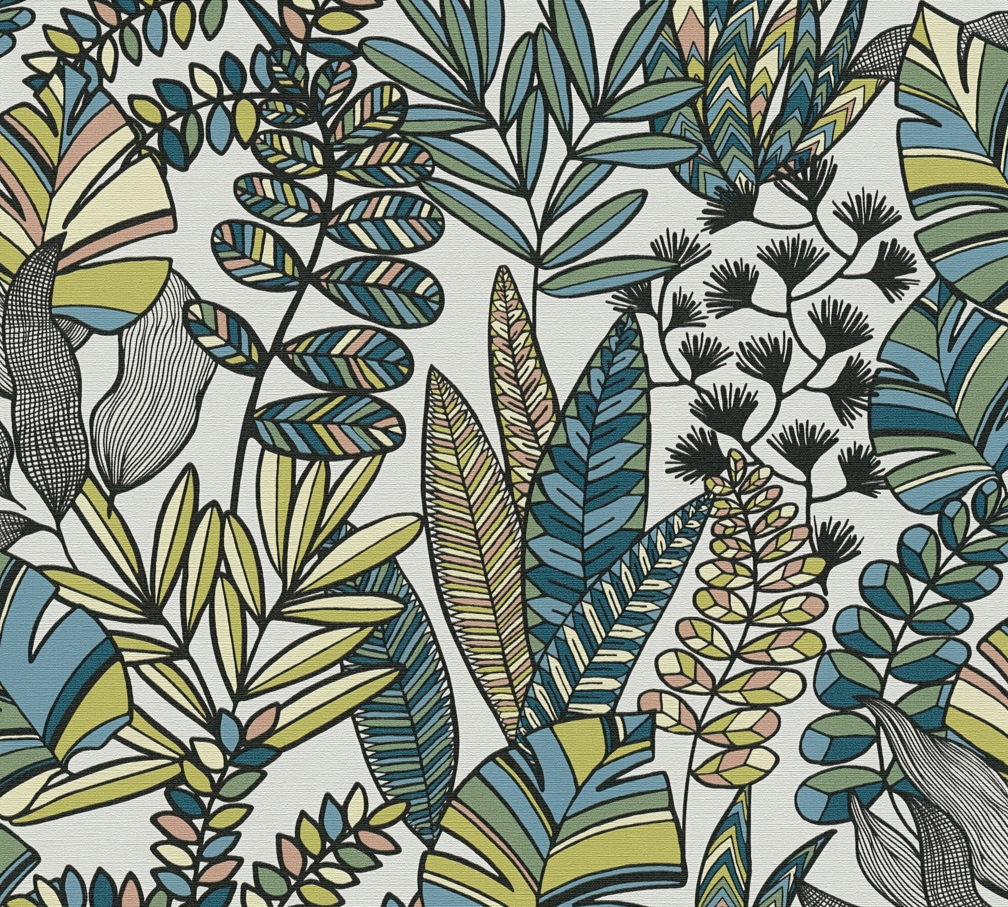 A.S. Création Vliestapete "Antigua Tapete Floral" gemustert matt neutral leicht strukturiert Pflanzen Tapete mit Blättern Retro Tapeten Wohnzimmer modern Flur Büro