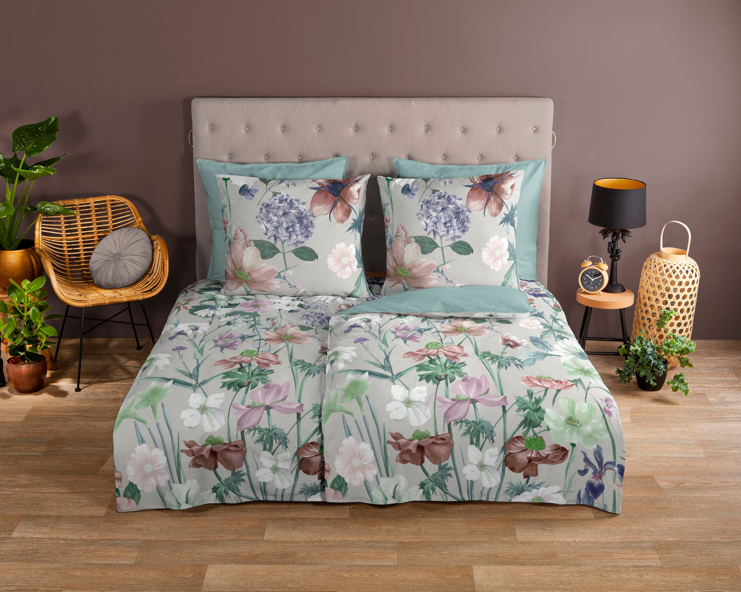 good morning Wendebettwäsche "Fina Flowers" 2 Stk. Baumwolle, 135x200, Reiß günstig online kaufen