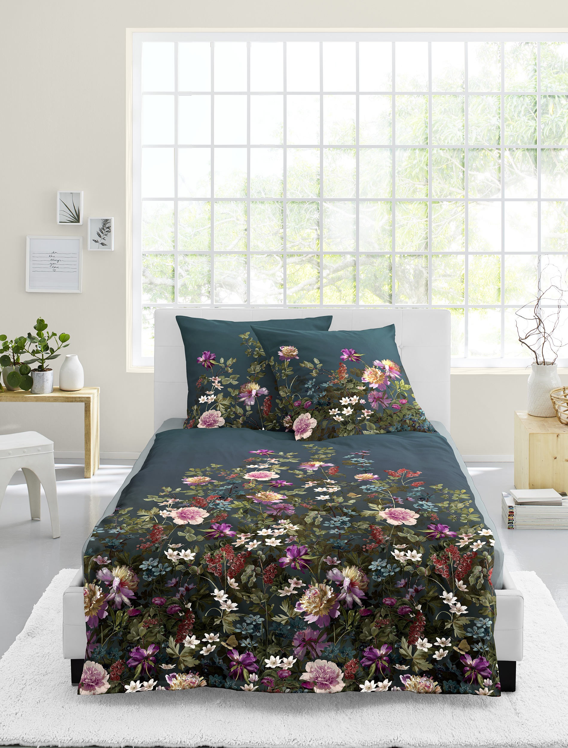 BIERBAUM Bettwäsche "5323" 2 Stk. Mako-Satin, 100 % Baumwolle, pflegeleicht günstig online kaufen