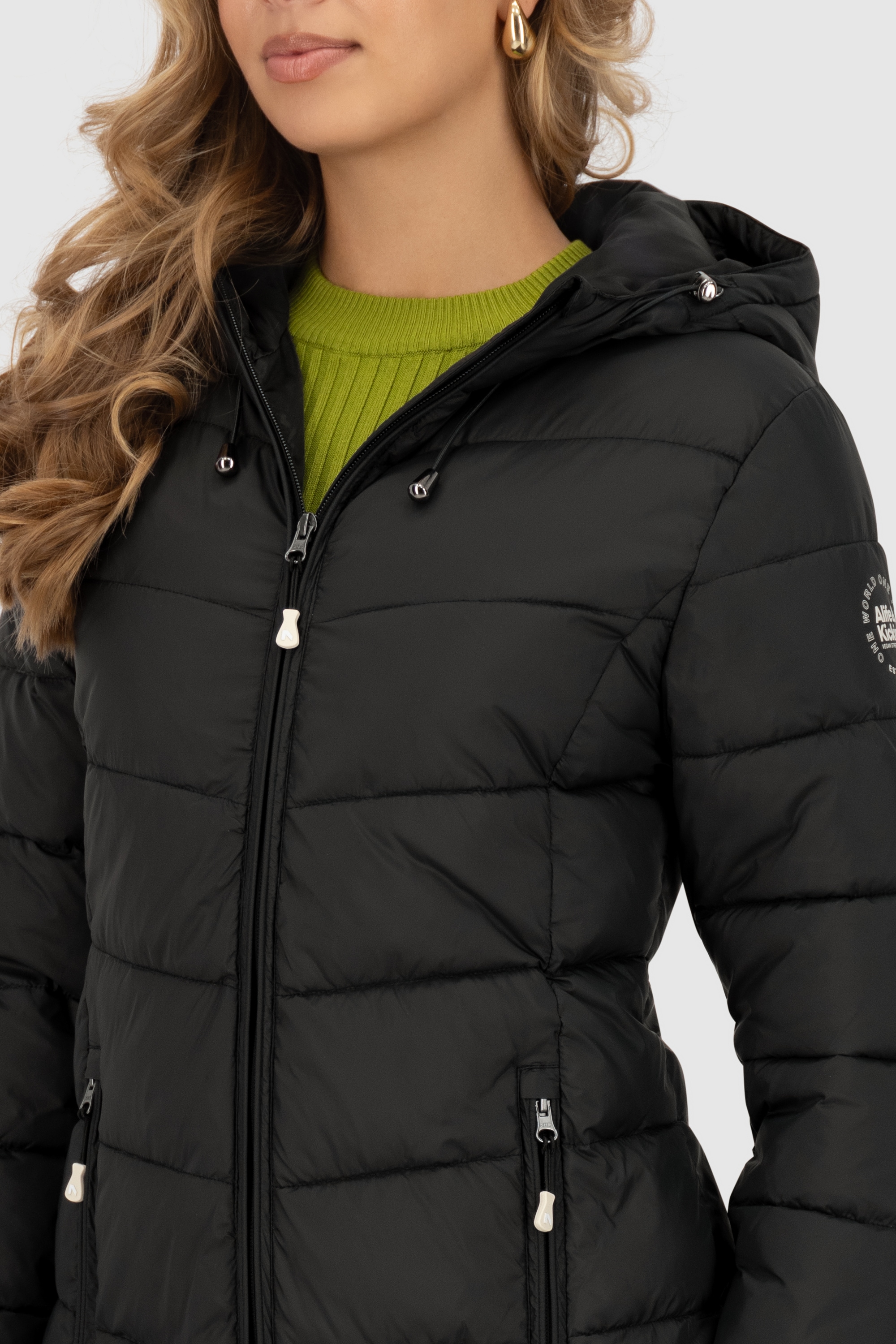 Alife & Kickin Steppjacke »Damen FrancesAK A«, mit Kapuze, Ultraleichter Damen Steppmantel Kapuze mit regulierbarem Gummiband