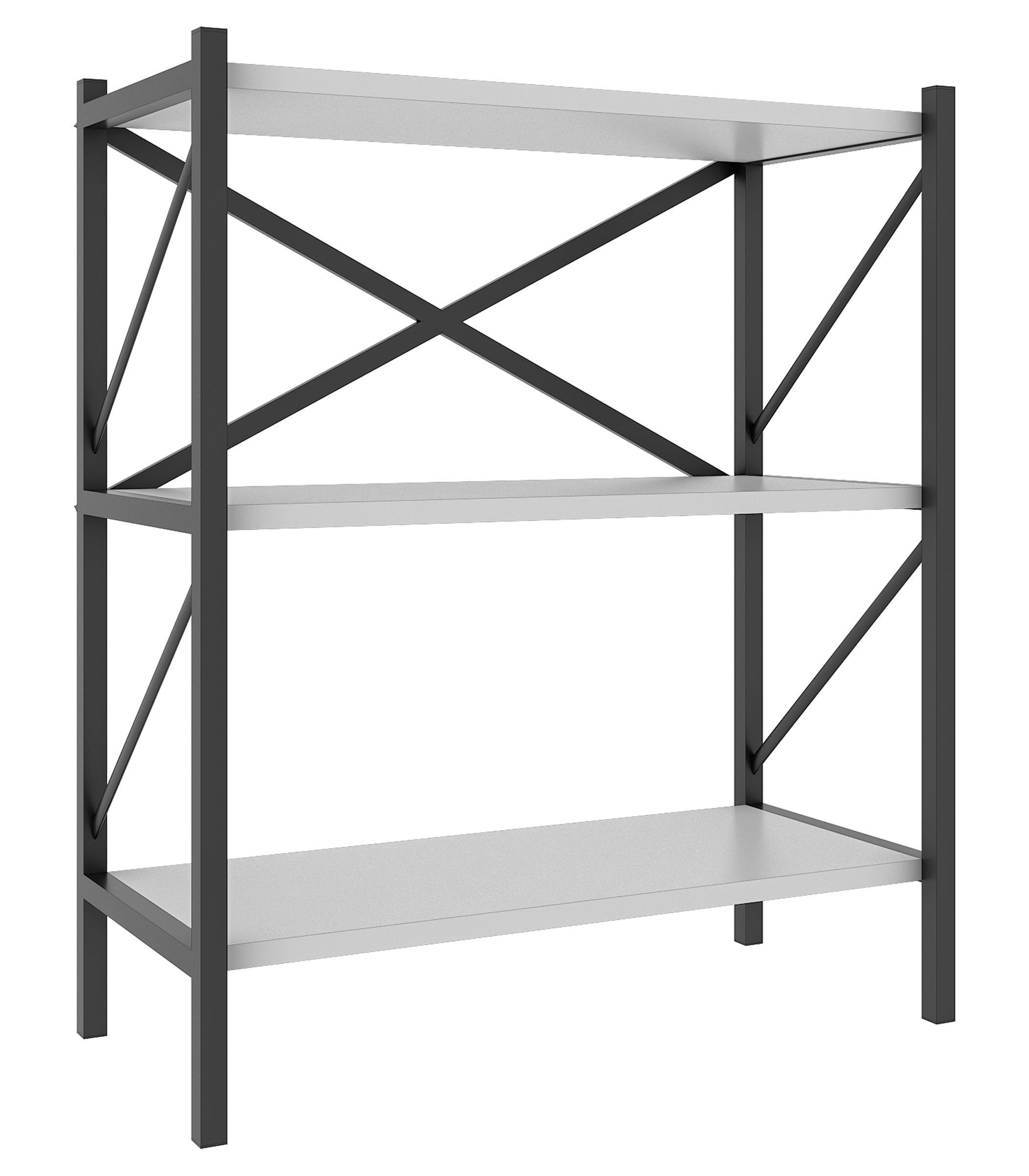 VCM Standregal »Holz Metall Stand Regal Büro Bücher Insasi 2fach«