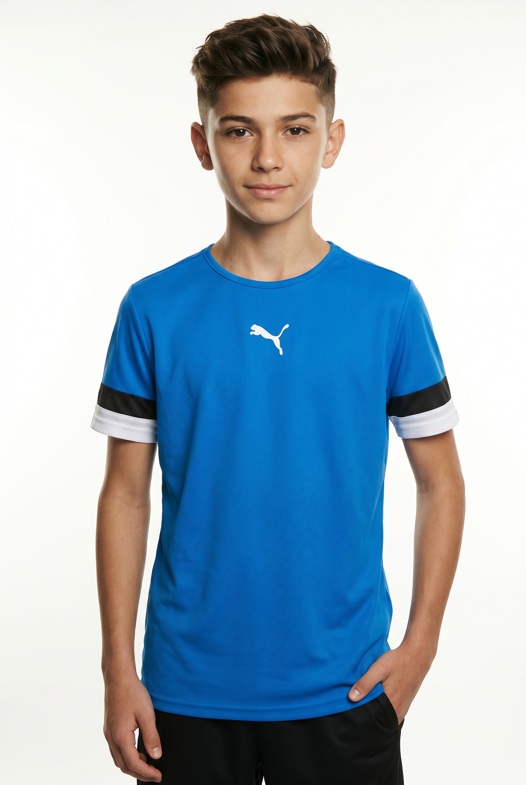 PUMA Fußballtrikot "TEAMRISE JERSEY JR" Fußball, Kurzarm, mit Rundhalsausschnitt, mit DryCELL Technologie