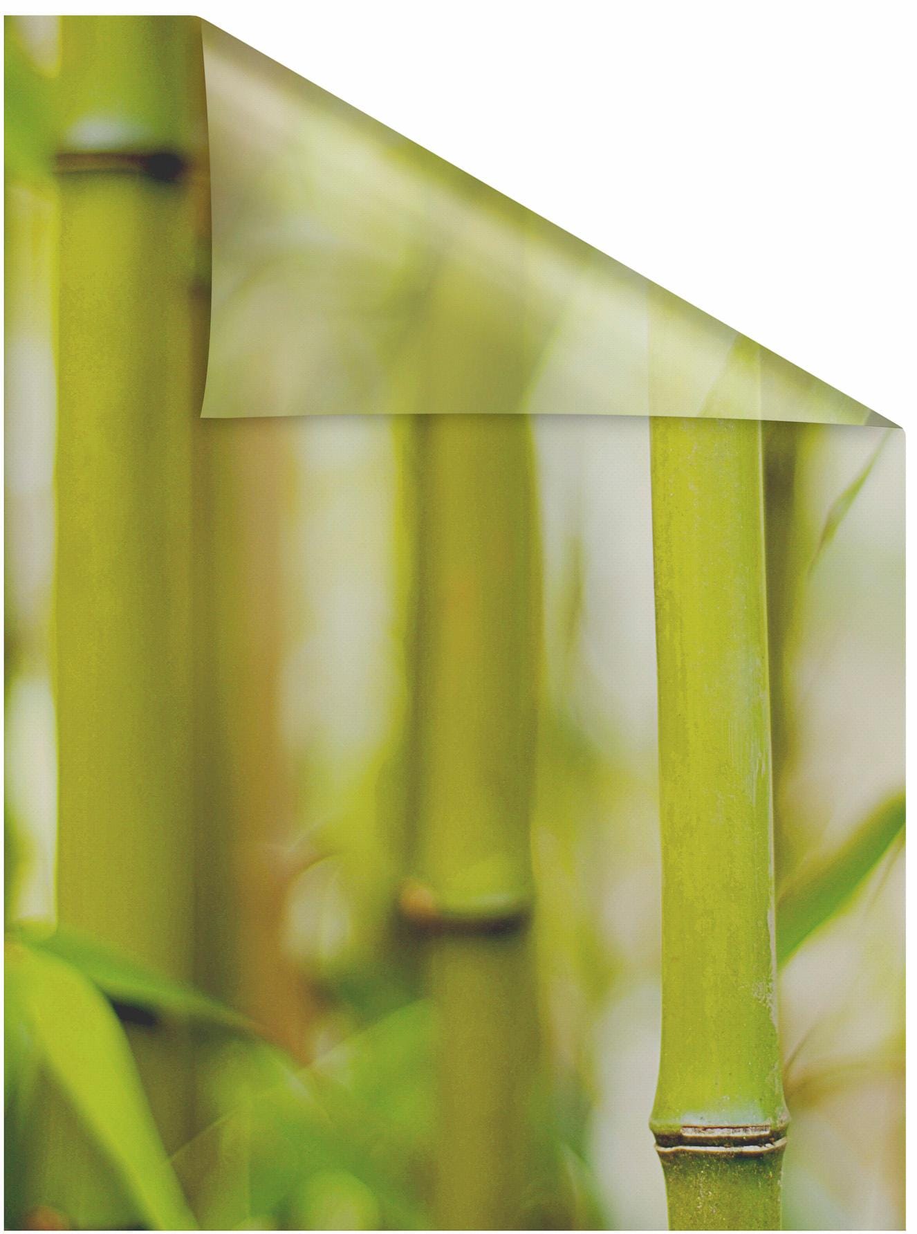 Fensterfolie »Bambus«, 1 St., blickdicht, strukturiertKlebepunkte, selbstklebend,...