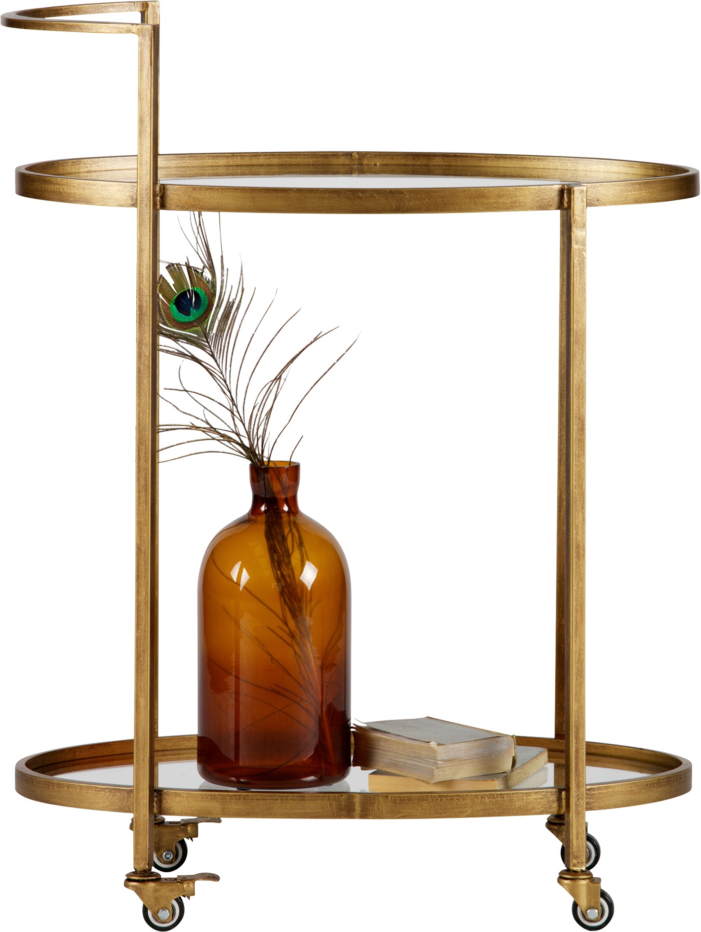 BePureHome Push Trolley Bar Cart Gold 3