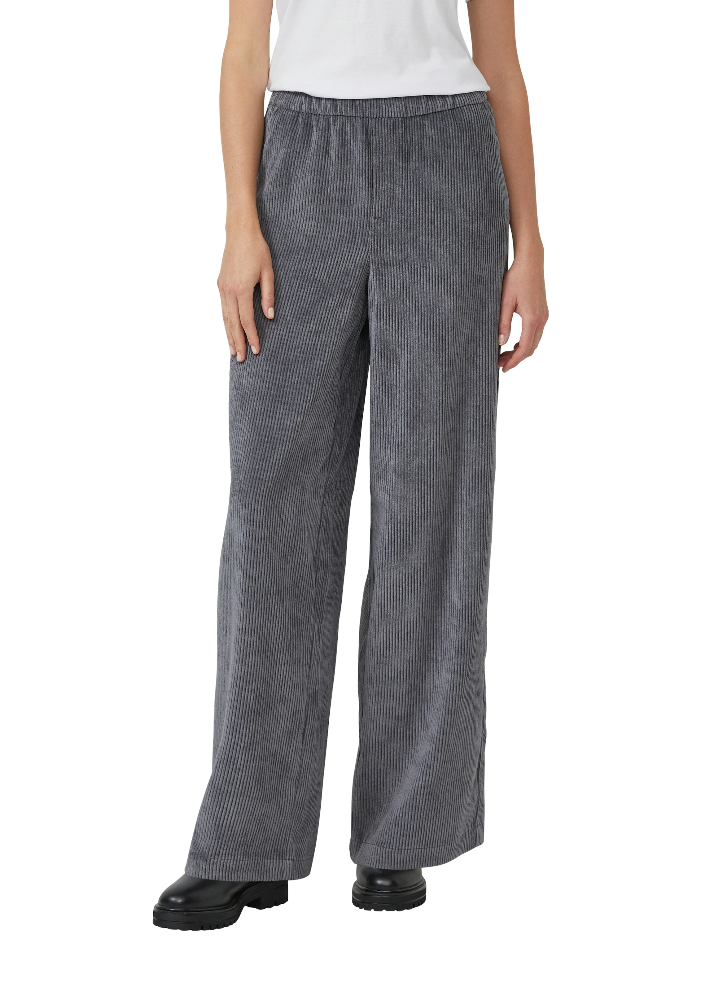 s.Oliver Cordhose mit Elastikbund und Wide Leg günstig online kaufen