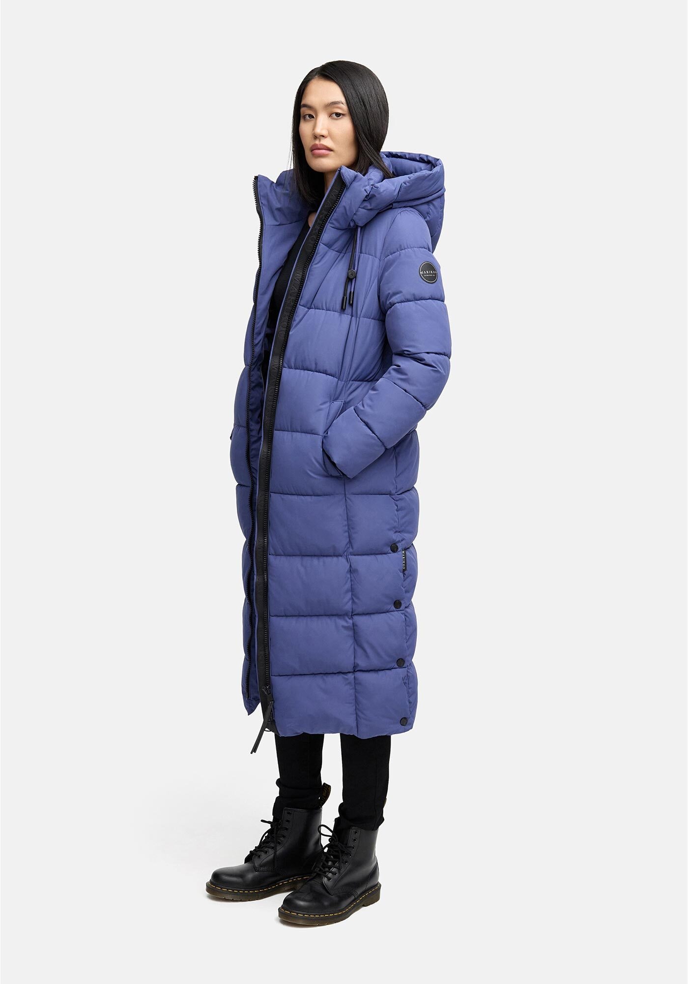 Thumbnail - Marikoo Winterjacke "Nadeshikoo XIV" extra langer Winter Mantel gesteppt