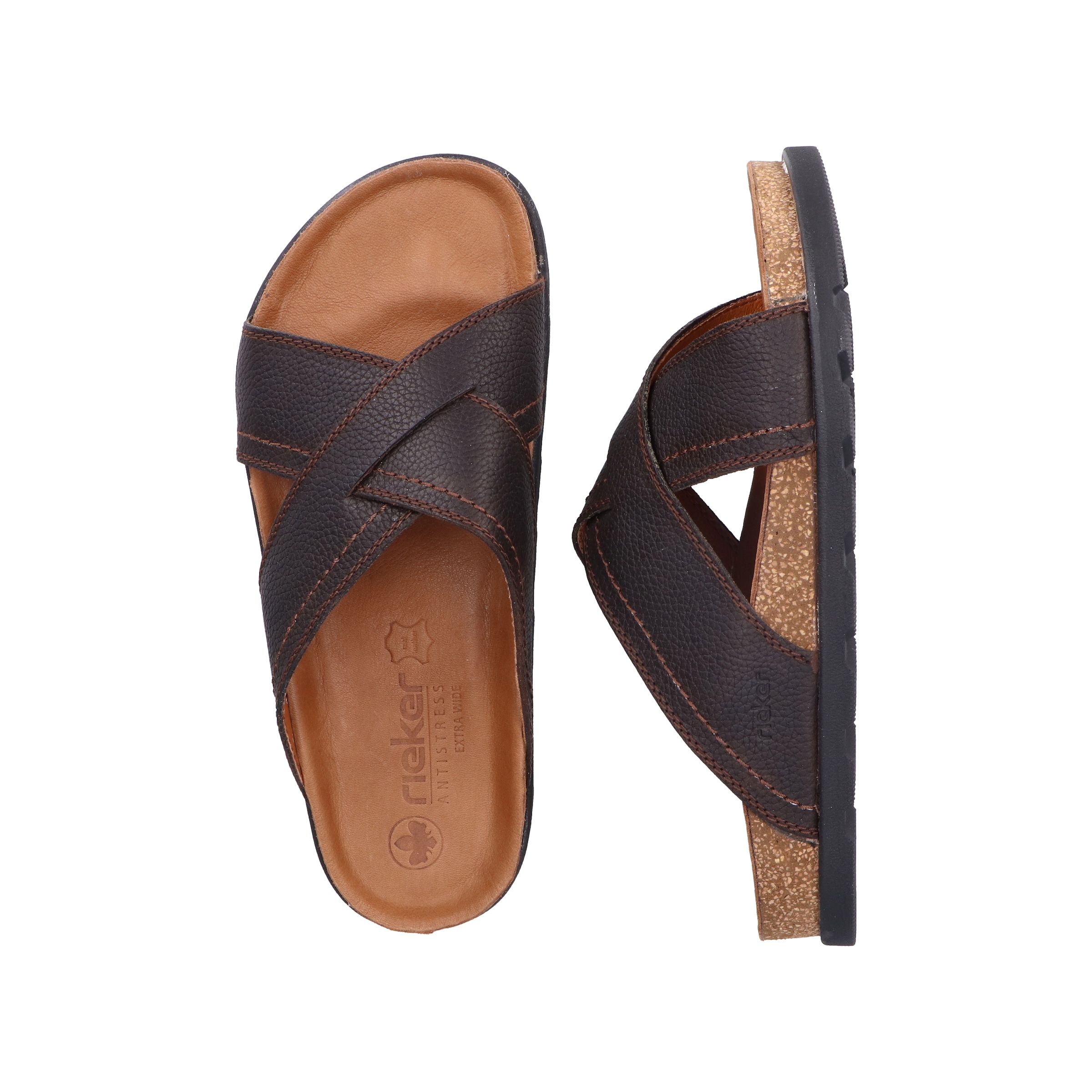 Rieker Pantolette, Sommerschuh, Strandschuh, Hausschuh mit Fußbett