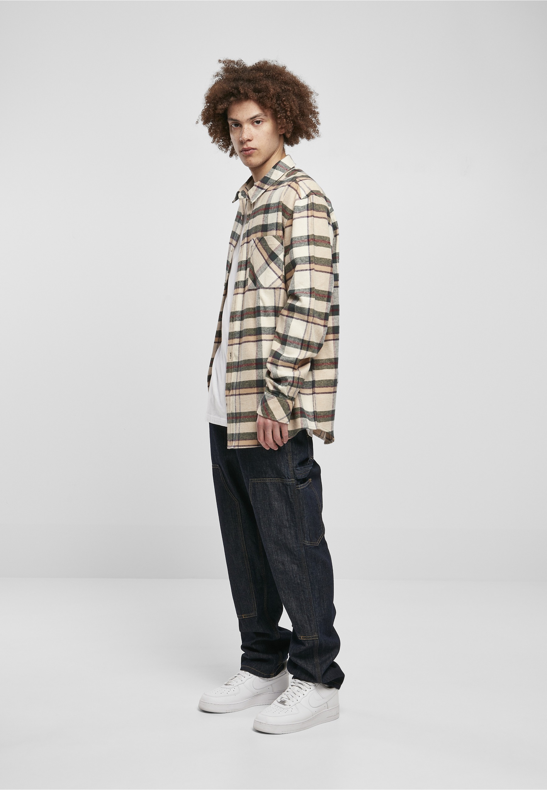 URBAN CLASSICS Langarmhemd »Urban Classics Herren Checked Mountain Shirt« 1 Stk.