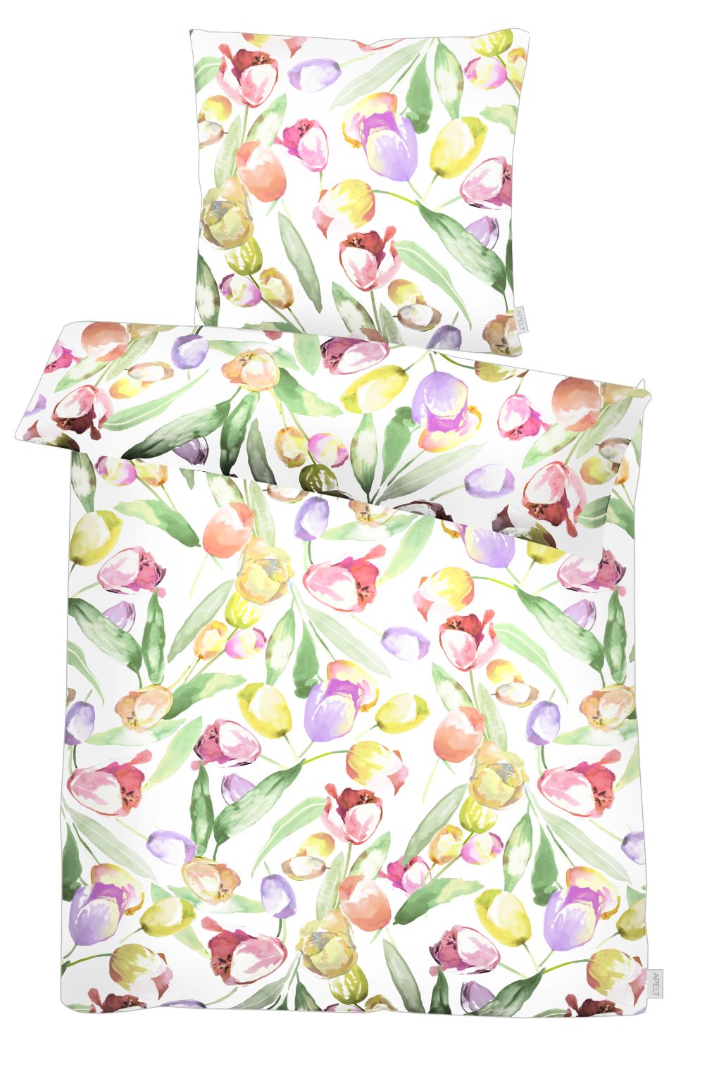 APELT Bettwäsche "Tulip" 2 tlg. Bettwäsche-Set mit Reißverschluss, Baumwoll-Satin, Digitaldruck