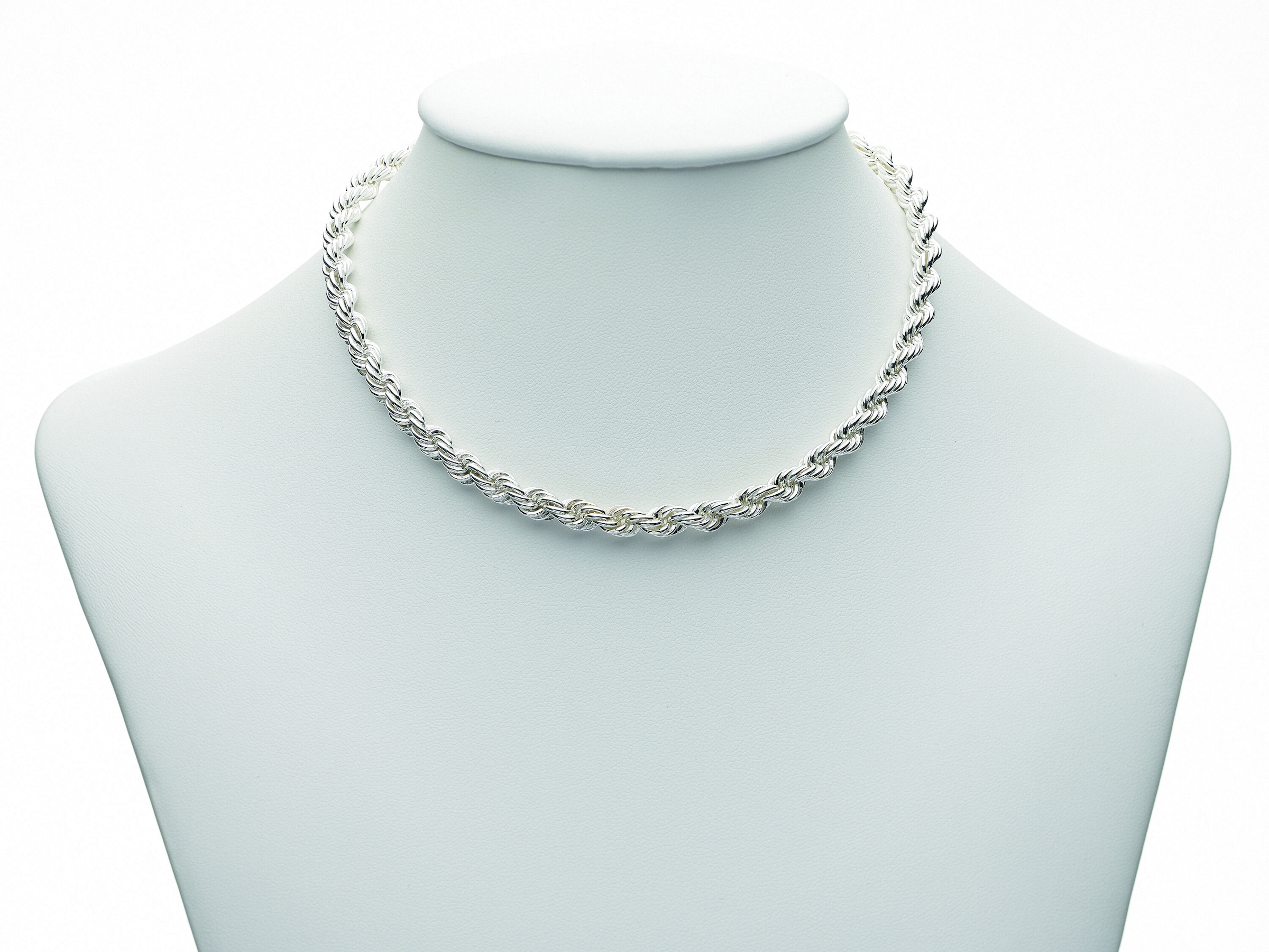 Silberkette »925 Silber Kordel Halskette 50 cm Ø 5,5 mm«, Silberschmuck für Damen