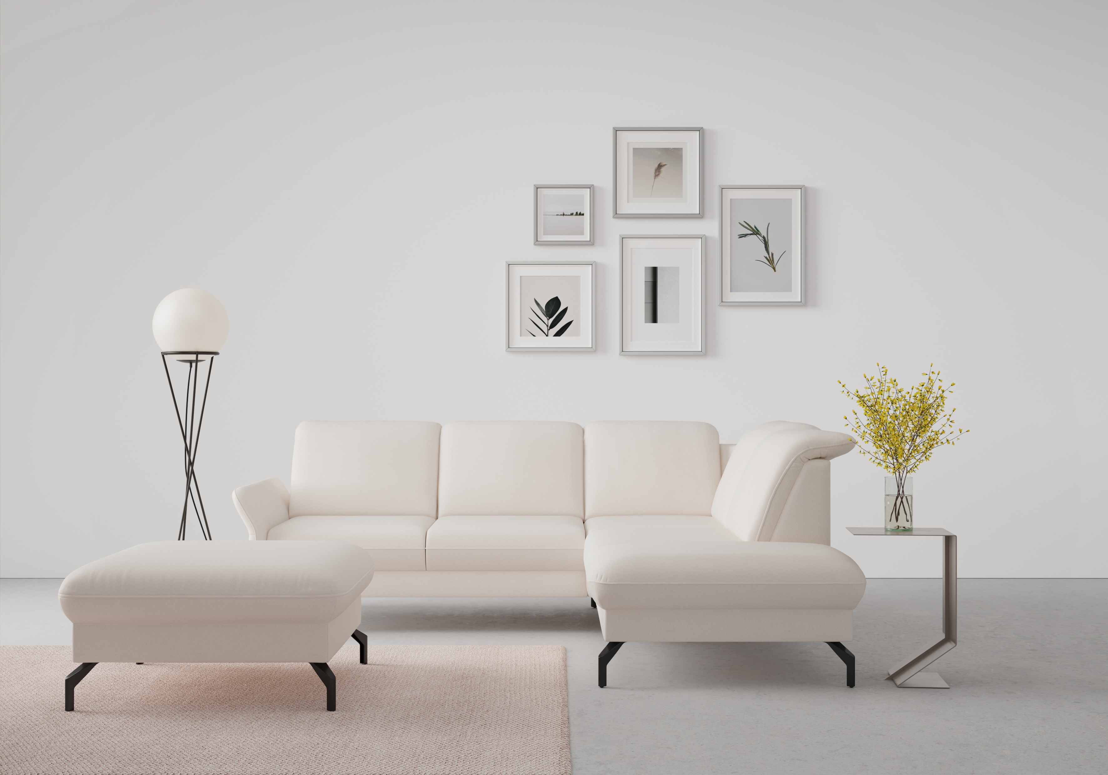 sit&more Ecksofa "Fashion L-Form" wahlweise mit Kopfteilverstellung und Vorziehsitz, motorisch