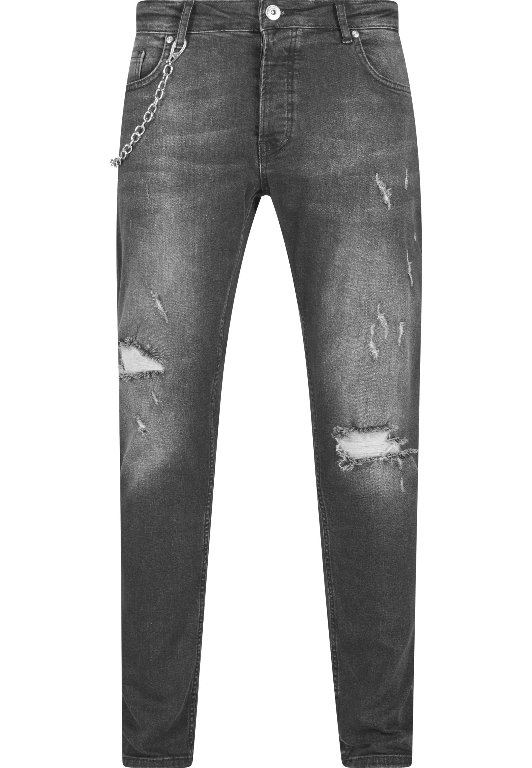 2Y PREMIUM Herren Bequeme Jeans "2Y Premium Herren 2Y Skinny Fit Jeans"grau, Gr. 32, unifarben, 97% Baumwolle, 3% Elasthan, Jeans
