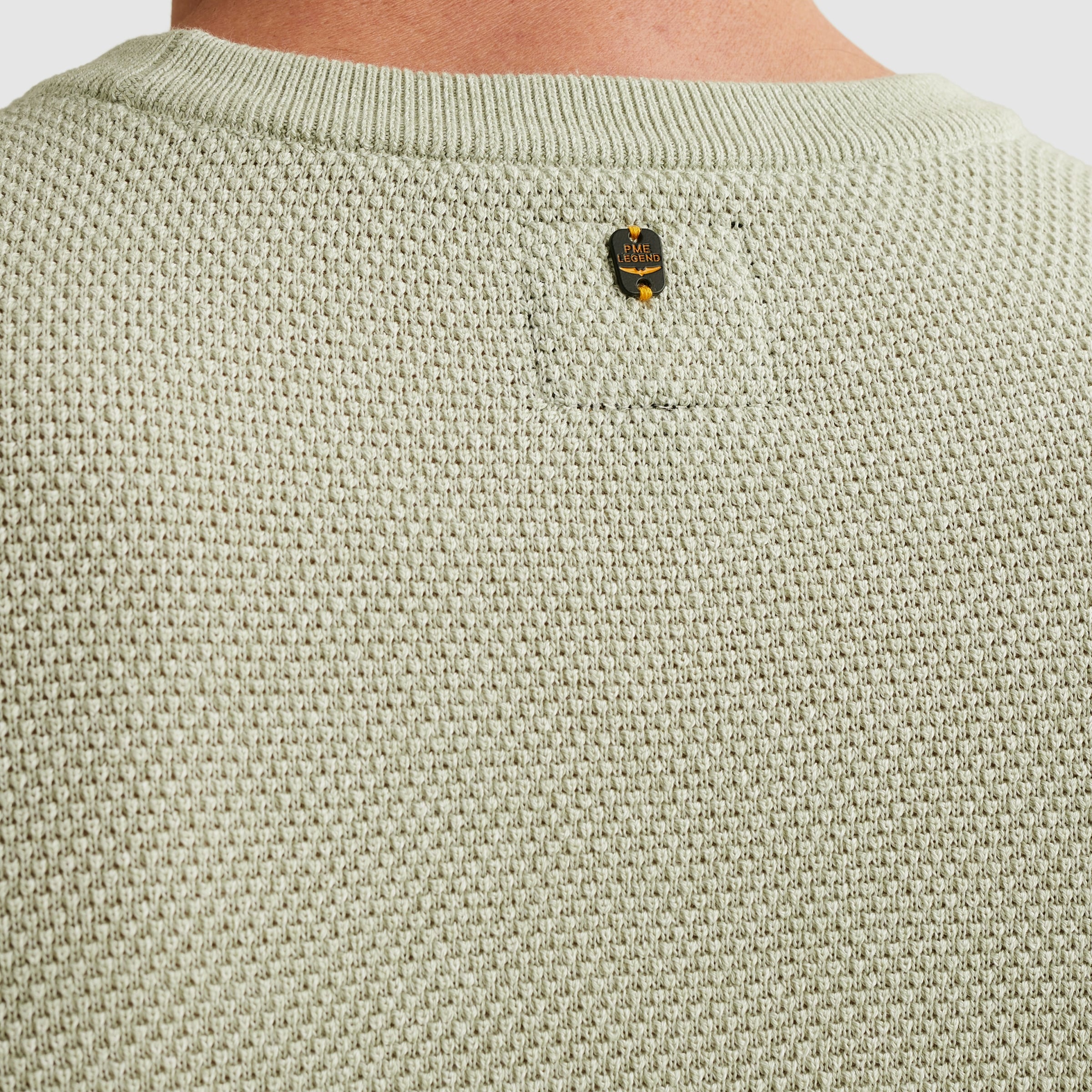PME LEGEND Rundhalspullover mit Logo Stickerei