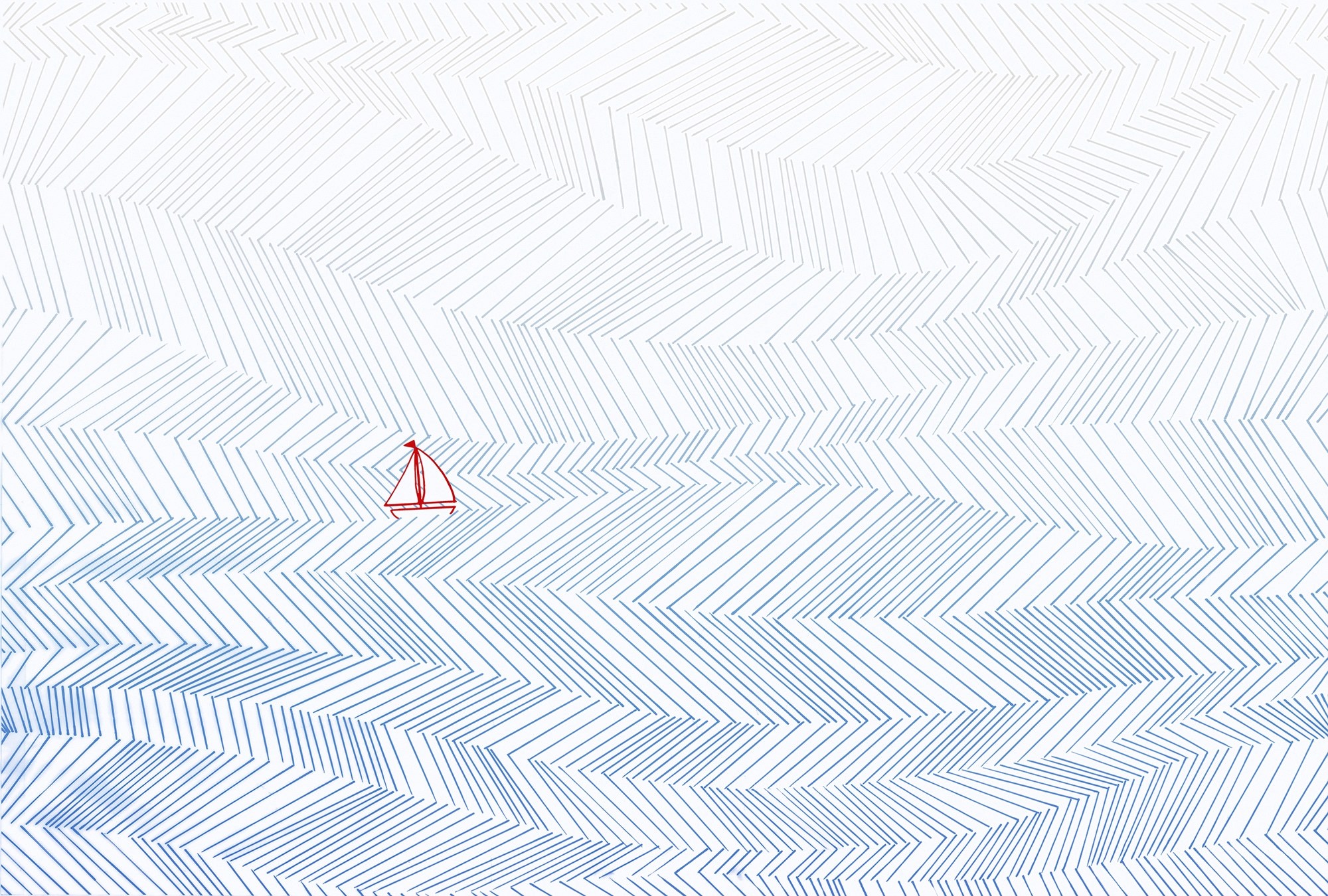 Architects Paper Fototapete "Atelier 47 Waves Artwork 3" geometrisch glatt Vlies, Wand, Schräge, Decke