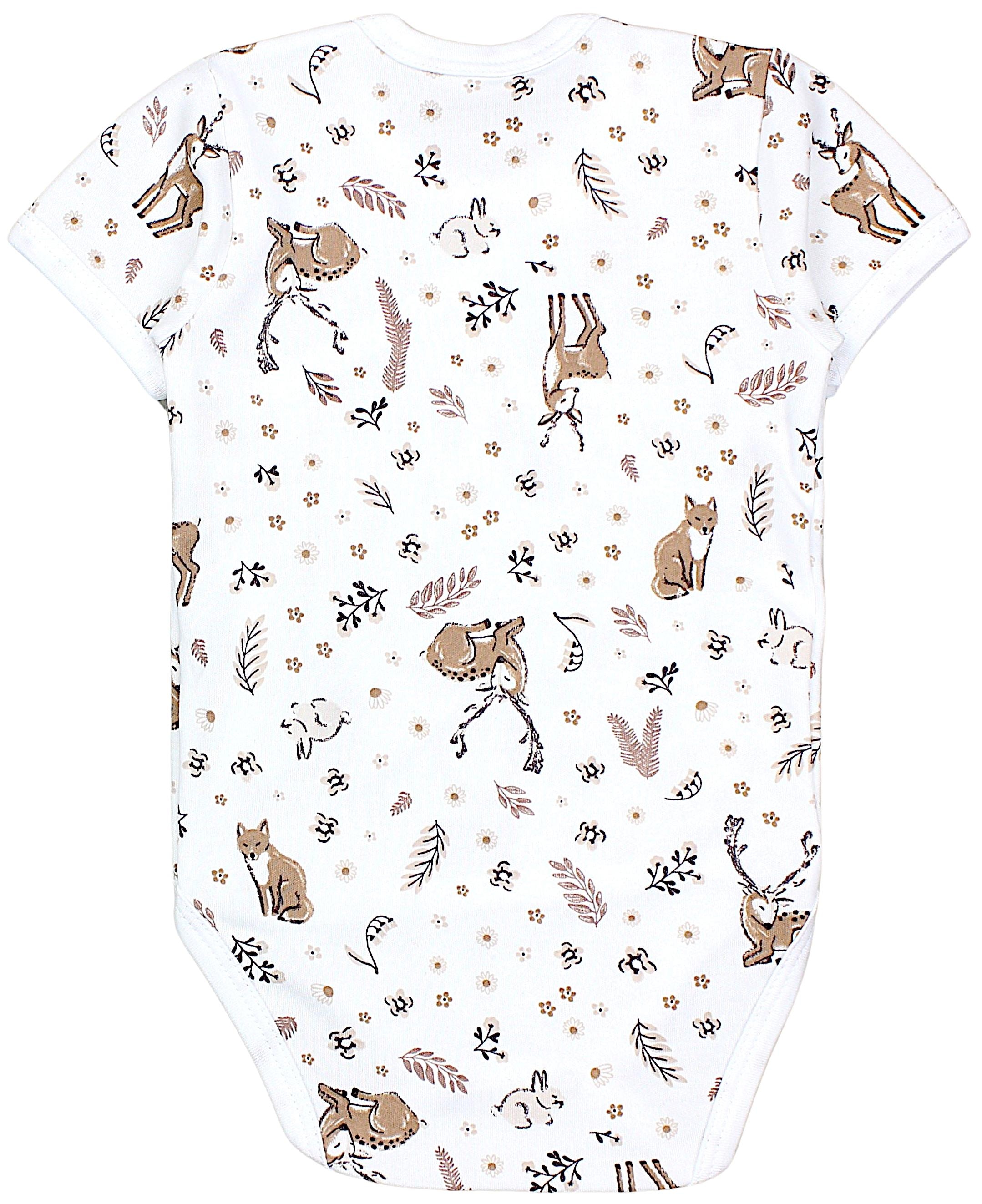 TupTam Kurzarmwickelbody »Wickelbody Baby Mädchen Kurzarm Wickelbody 5er Set«