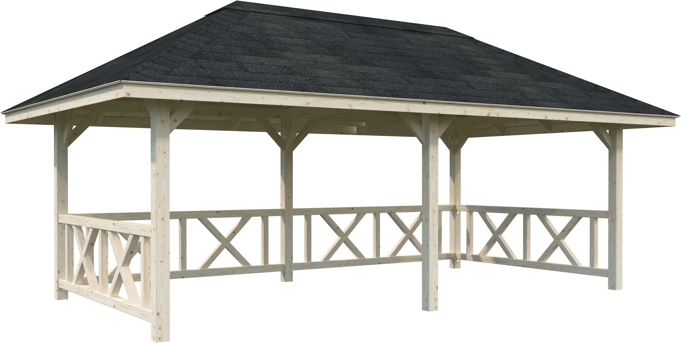 Palmako Holzpavillon »Bianca 16,6 m² Set 107« BxTxH: 672x384x319 cm