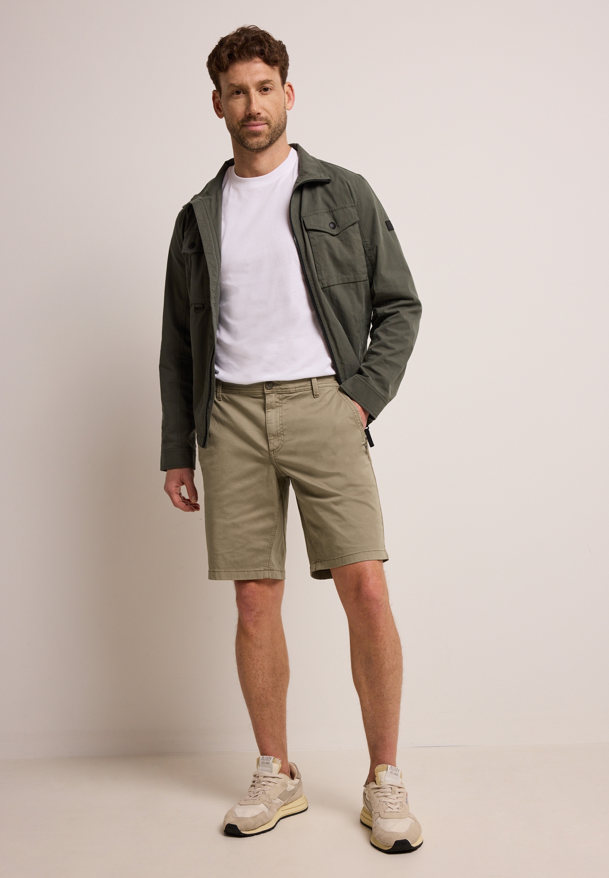 STREET ONE MEN Shorts  aus Baumwolle mit Stretchanteil