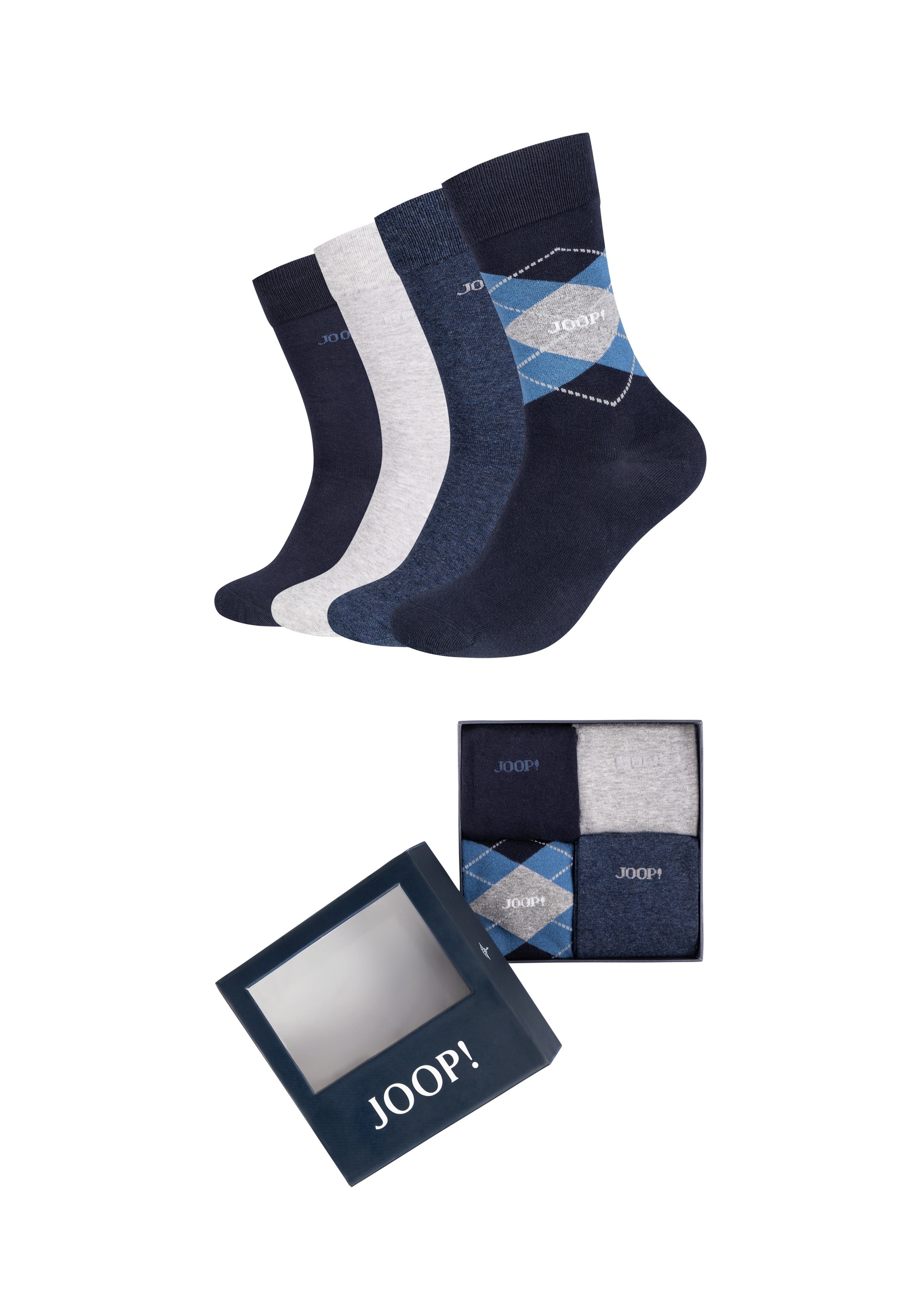 JOOP Socken "premium essentials" 4 Paar, 4 Paar tlg. mit elastischem Bund günstig online kaufen