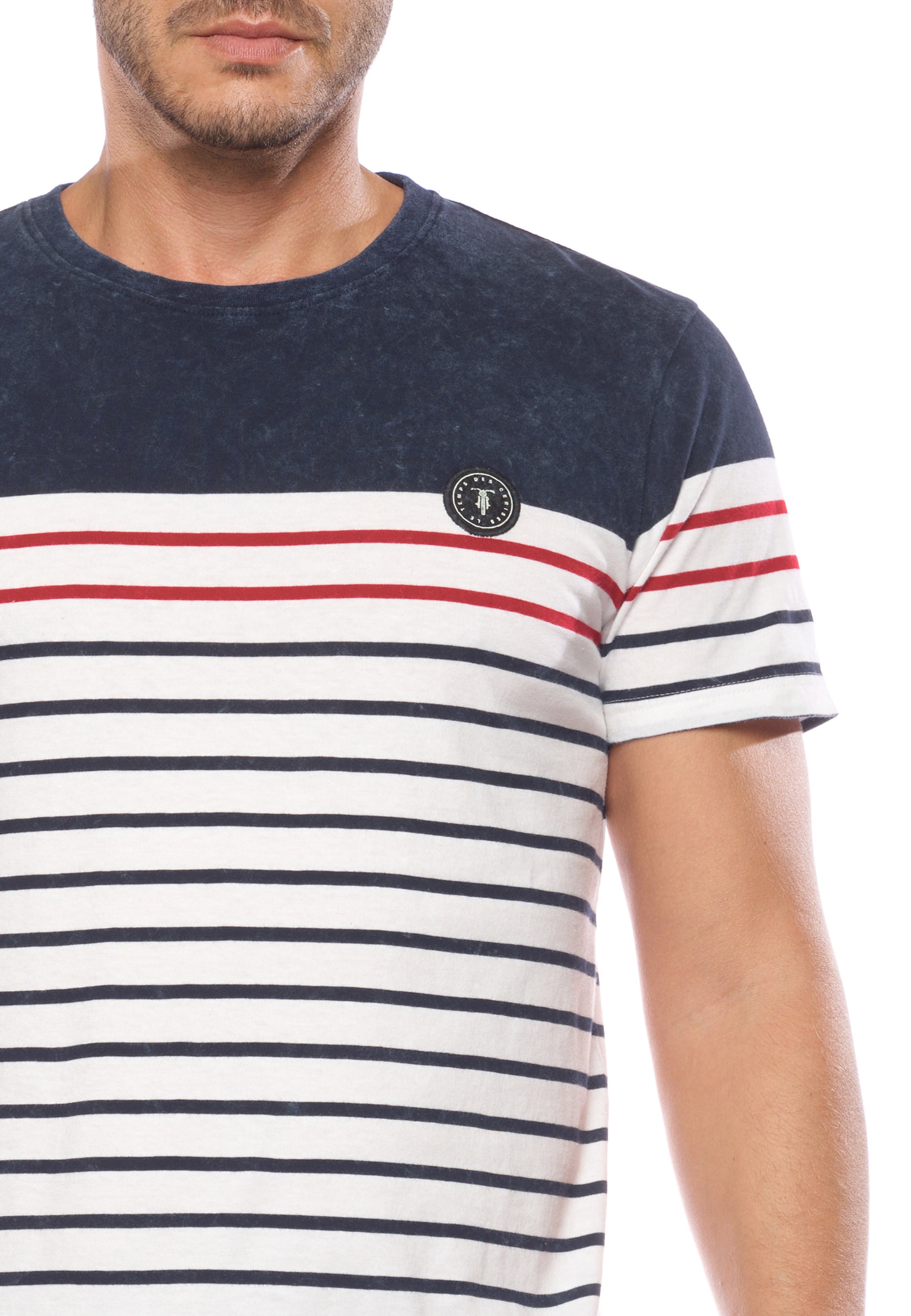 Le Temps Des Cerises T-Shirt »T SHIRTHOMME BLANK (MANCHE COURTE) / MAN BLANK (SHORT SLEEVE)«, im maritimen Look