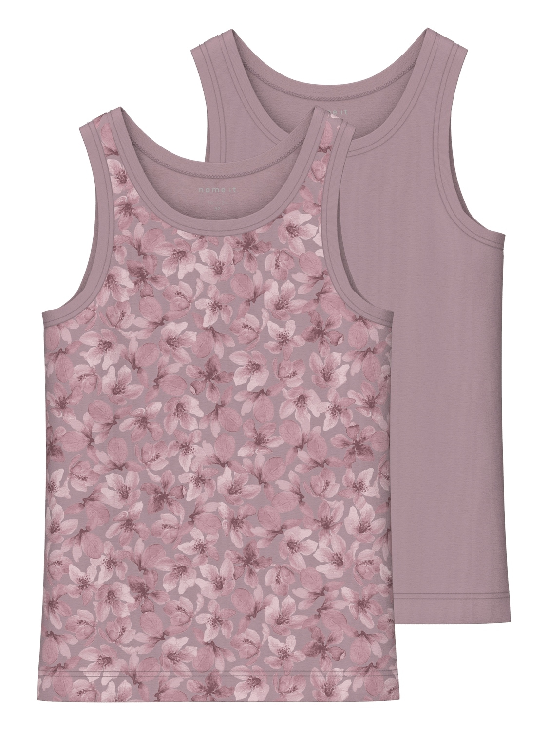 Name It Unterhemd »NMFTANK TOP 2P MAUVE FLOWER NOOS«, (Packung, 2 St.)