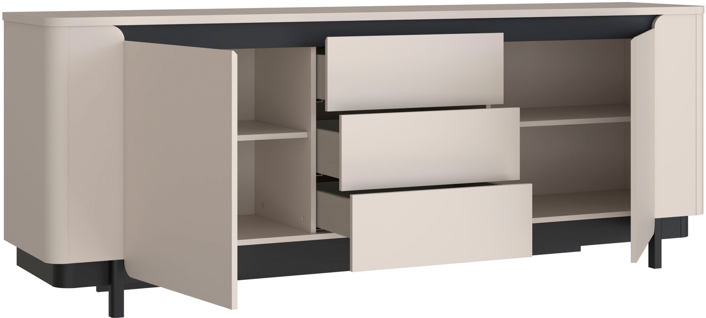 FORTE Sideboard »Vodol«, Sideboard, Stauraum, Schubkästen, Soft Close