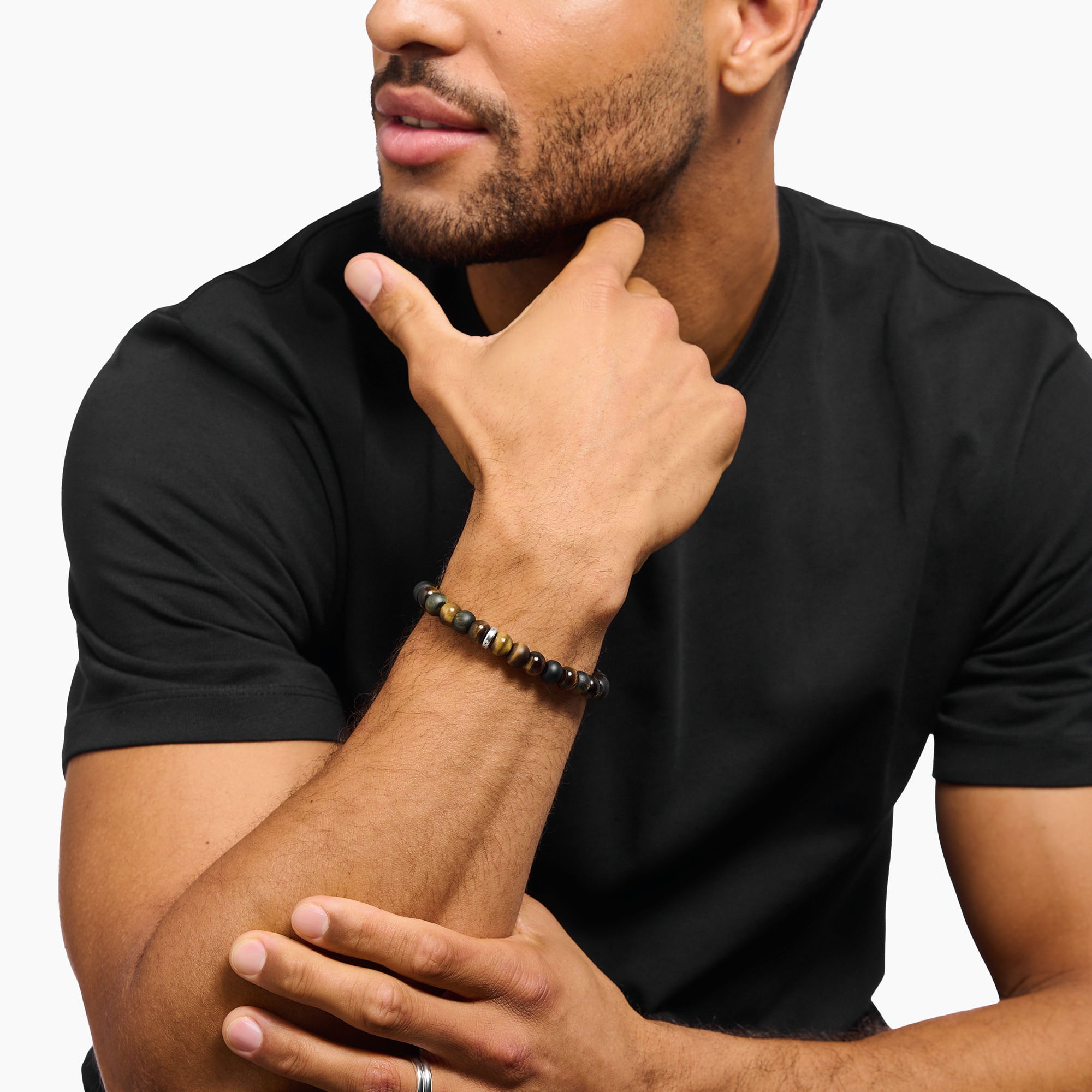 THOMAS SABO Armband »Bead Armband, A2196-826-2-L21«, mit Tigerauge