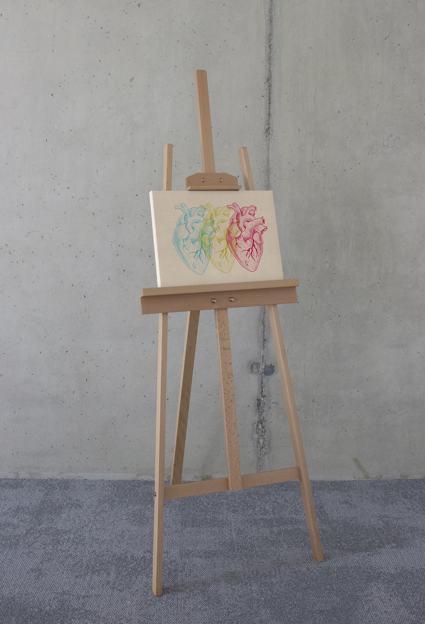 Komar Leinwandbild »Heart Variants - Größe 30 x 40 cm«, Natur, (1 St.), Keilrahmenbild mi Echtholzrahmen