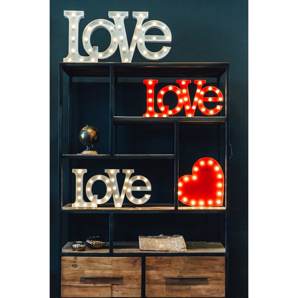 MARQUEE LIGHTS LED Dekolicht »Heart«, 16 flammig-flammig