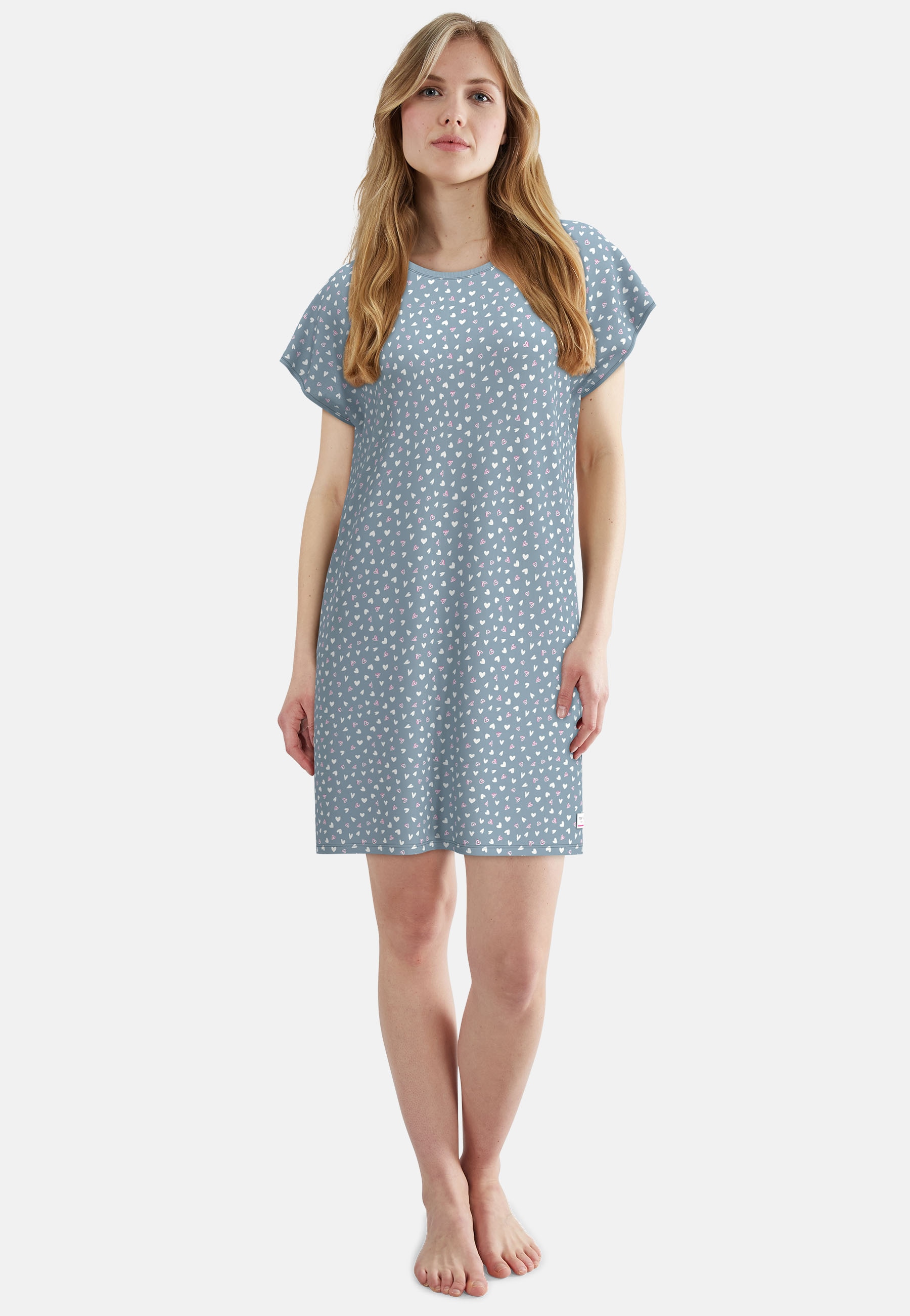 TOM TAILOR Nachthemd mit Motiv, knielang, Kurzarm, Rundhalsausschnitt, Baum günstig online kaufen