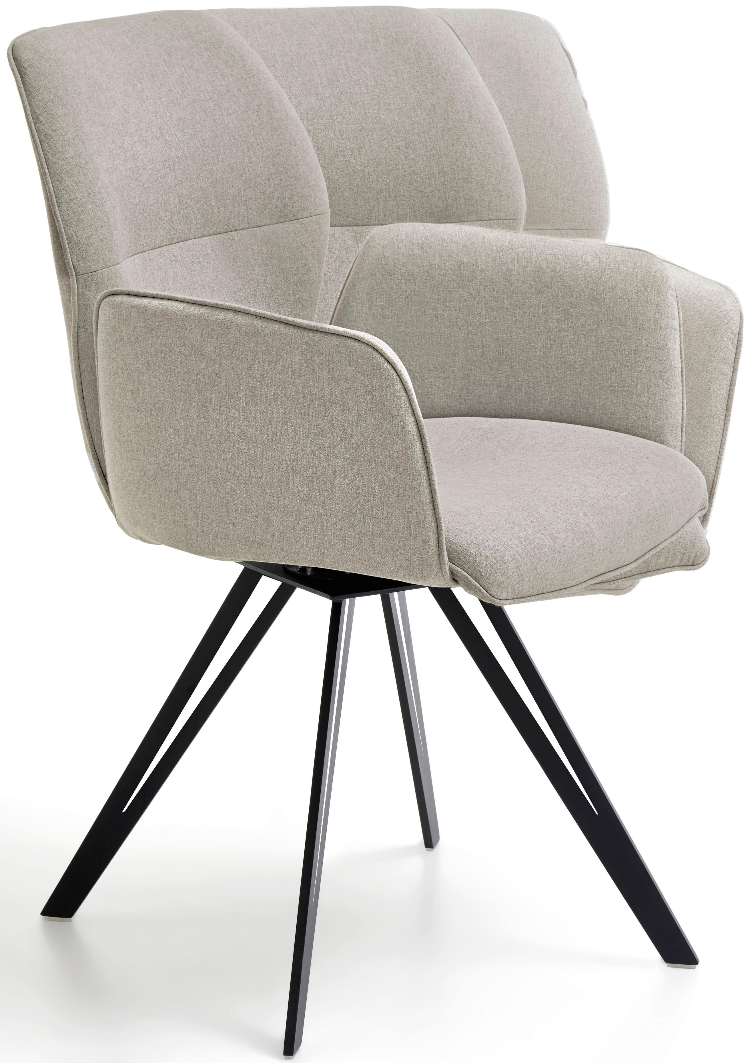 Thumbnail - NIEHOFF SITZMÖBEL Armlehnstuhl "Merlot 1632-04" () mit Dreh- und Rückholfunktion, Gestell aus schwarzem Eisen, 2er Set