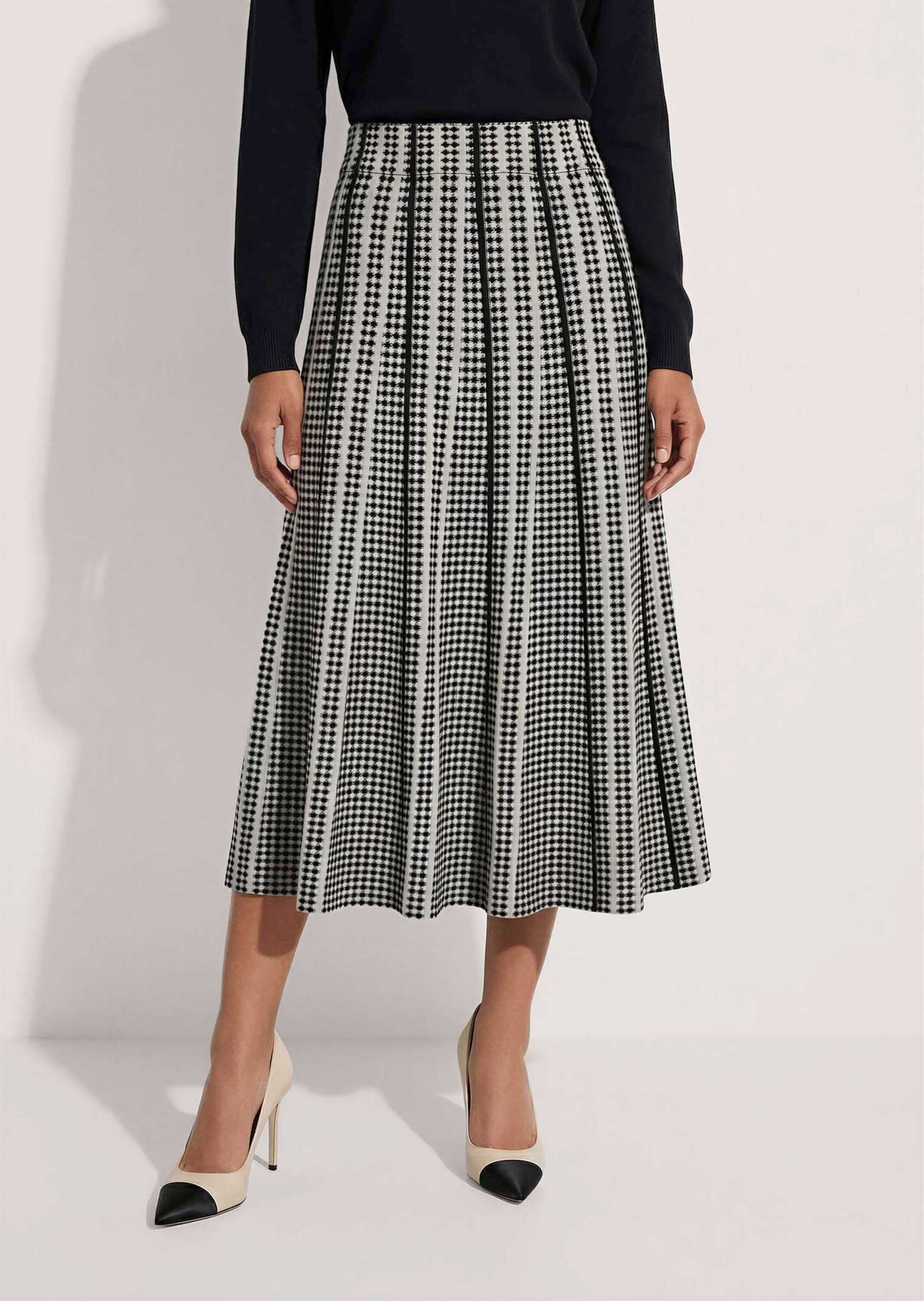 MADELEINE Midirock »Strickrock Eleganter Jacquard-Rock für kühle Tage«