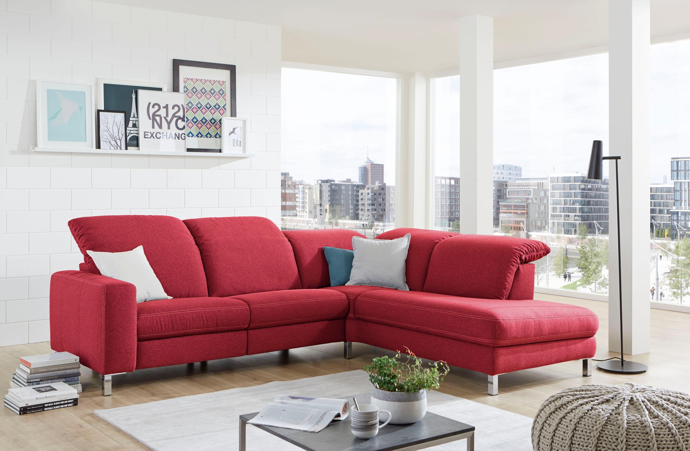 3C Candy Ecksofa »Homely bequem und komfortabel, mit verstellbaren Kopfteilen, L-Form«, modern und zeitlose Polsterecke, wahlweise mit Relaxfunktion