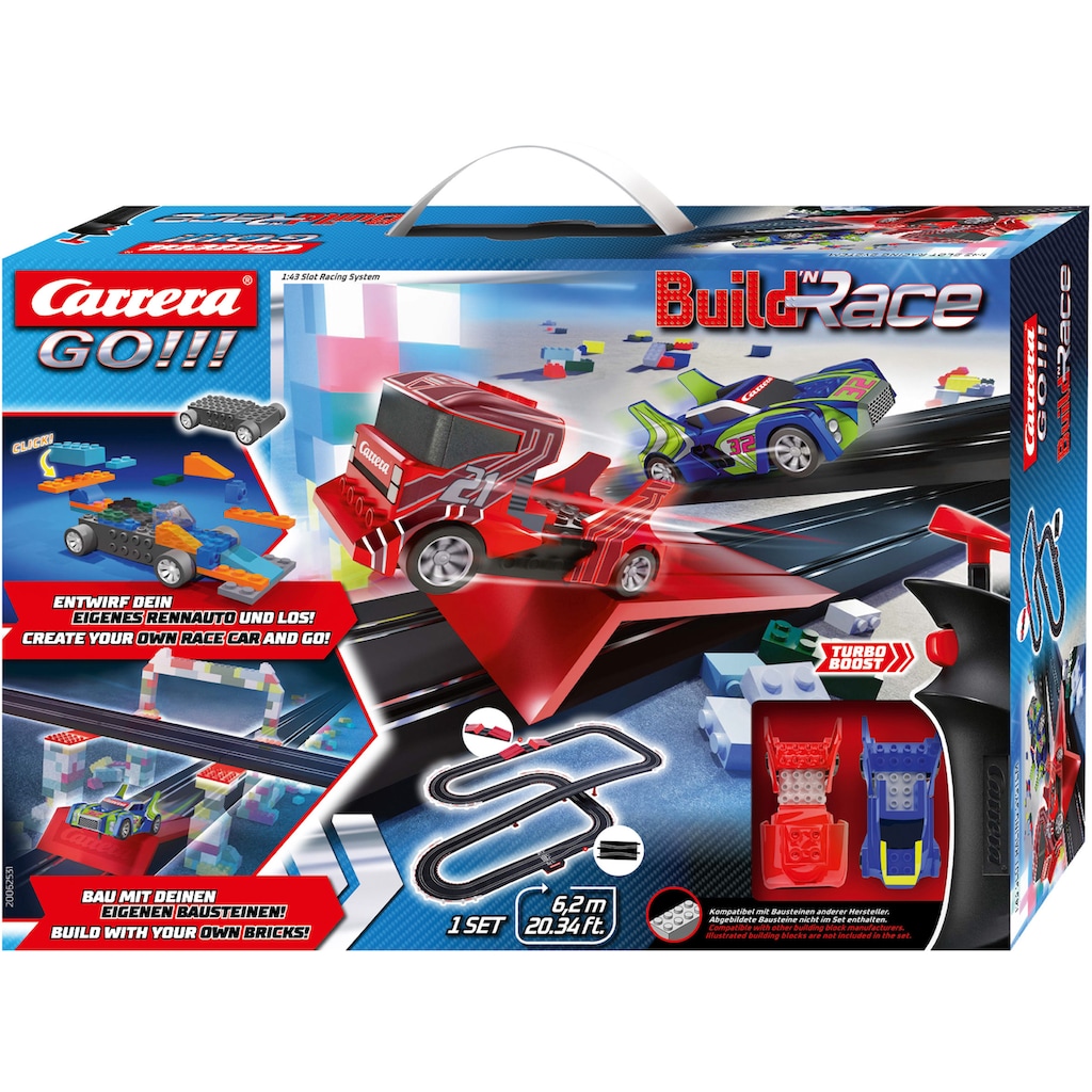 Carrera® Autorennbahn »Carrera GO!!! - Build 'n Race - Racing Set 6.2«