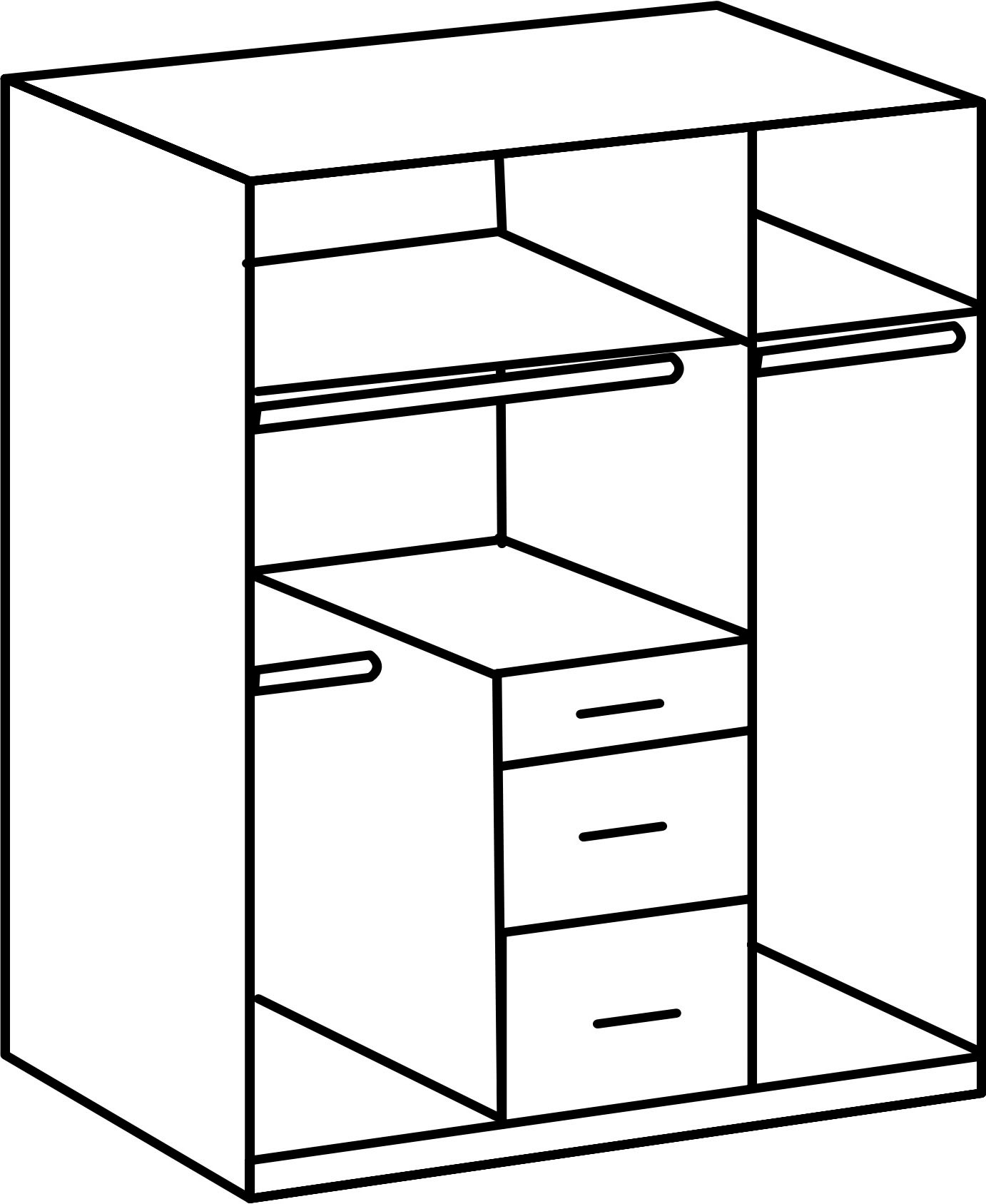 Wimex Kleiderschrank »Gotland«, wahlweise in 91cm oder 135cm Breite