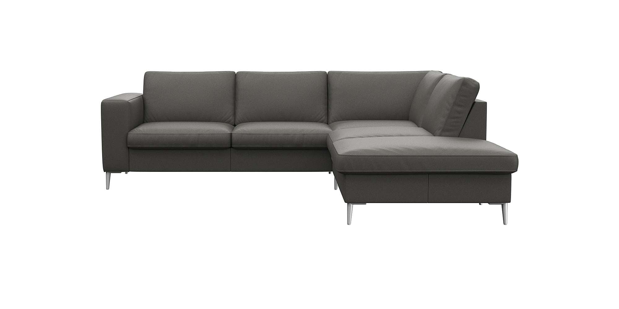 Flexlux Fiore L-Shape Corner Sofa warm mineral leather 4