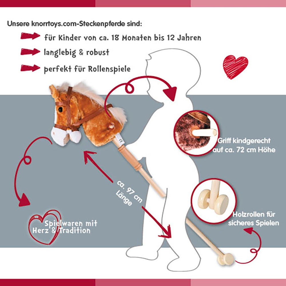 Knorrtoys® Steckenpferd »Brauny«