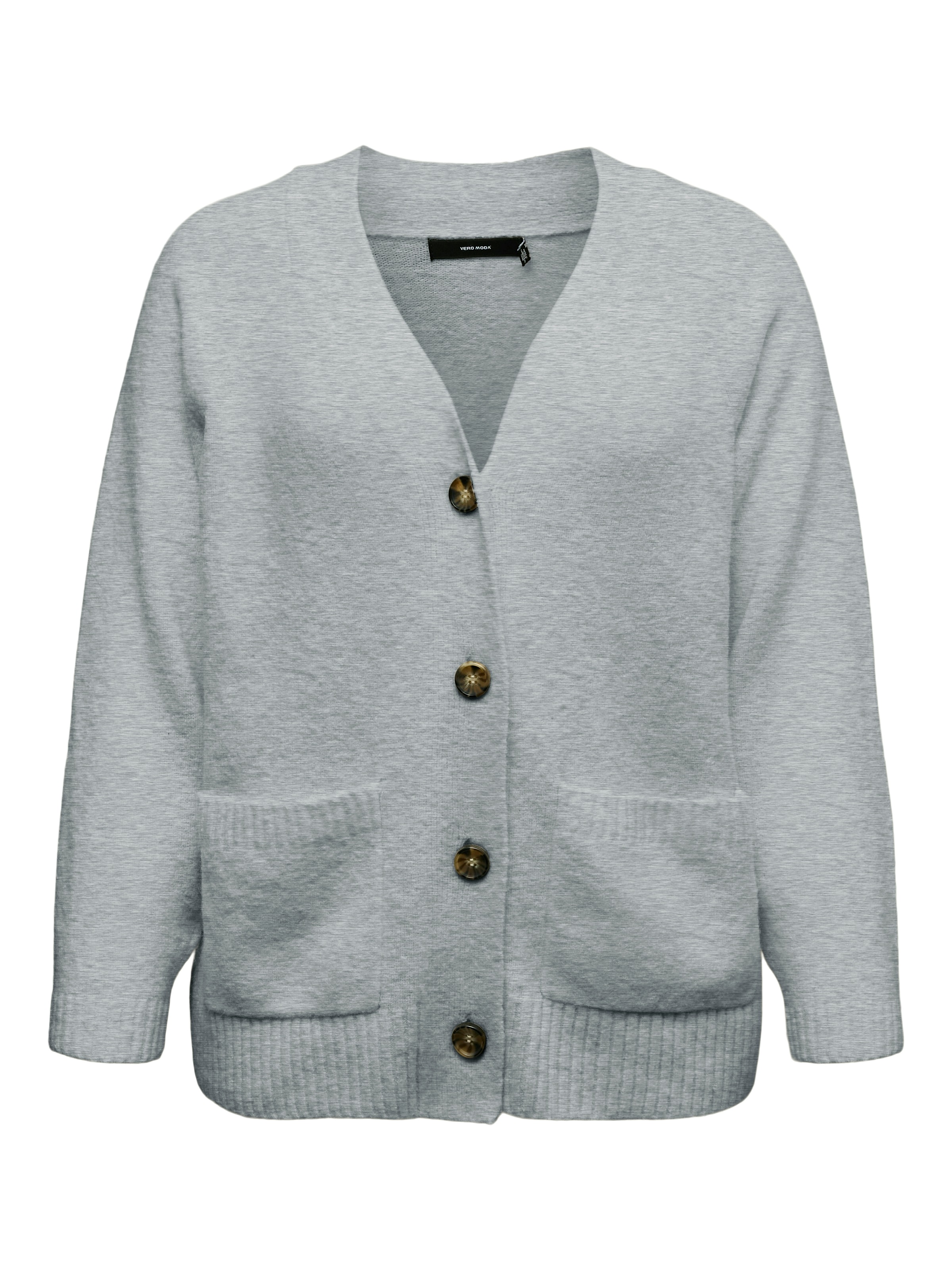 Vero Moda Curve Strickjacke "VMCBOOM LS V-NECK BUTTON CARDI NOOS CUR" günstig online kaufen