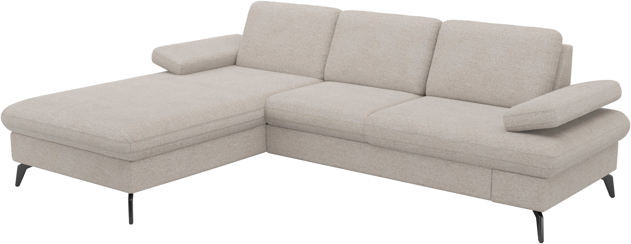 sit&more Ecksofa »Morris Jubi, L-Form«, inkl. Armteilfunktion und 1 Zierkissen, wahlweise mit Bettfunktion