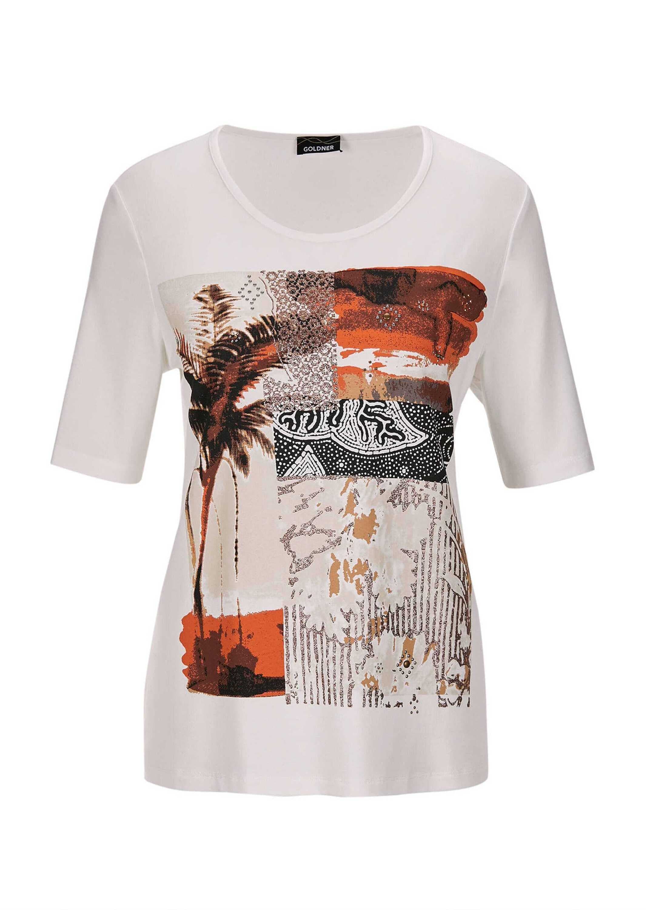 GOLDNER Kurzarmshirt "Kurzgröße Shirt" Glanzeffekt günstig online kaufen