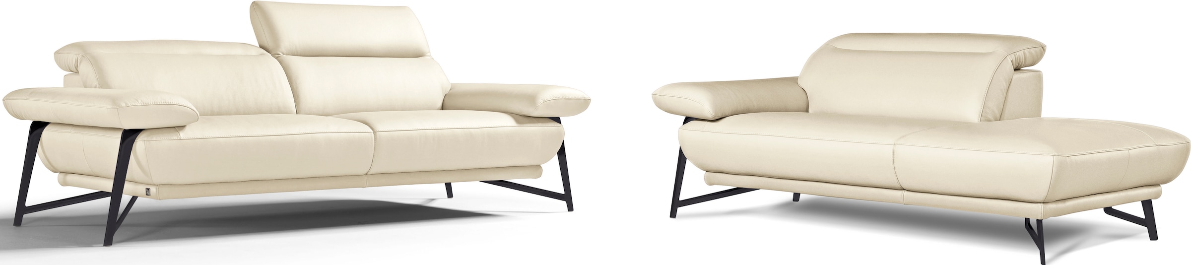 Egoitaliano Sofa "Anais, Design mit hohem Sitzkomfort, Fußfarbe schattengra günstig online kaufen